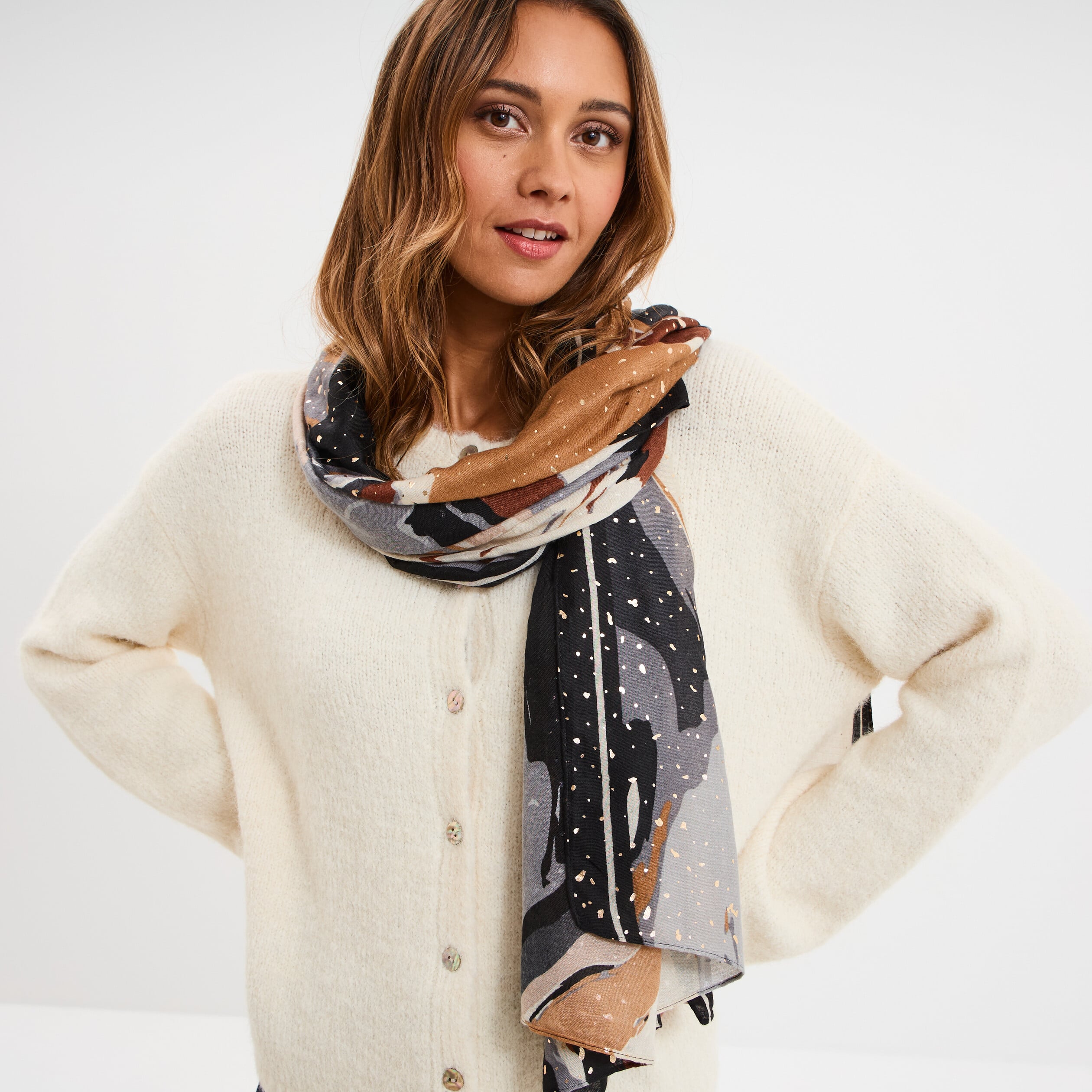 Foulard multicolore femme
