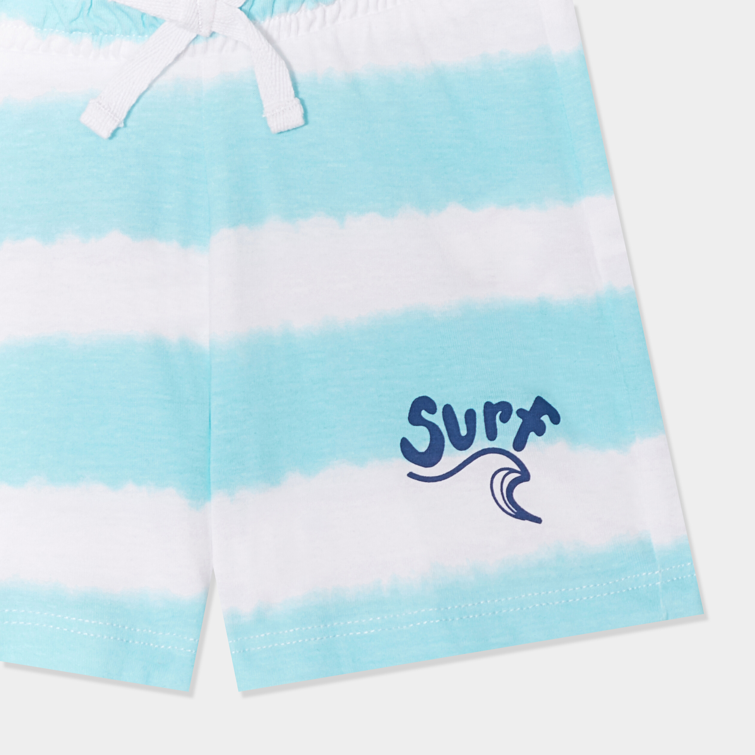 lot de 2 shorts coton bleu turquoise bebeg Lot de 2 shorts coton bleu turquoise bébé garçon