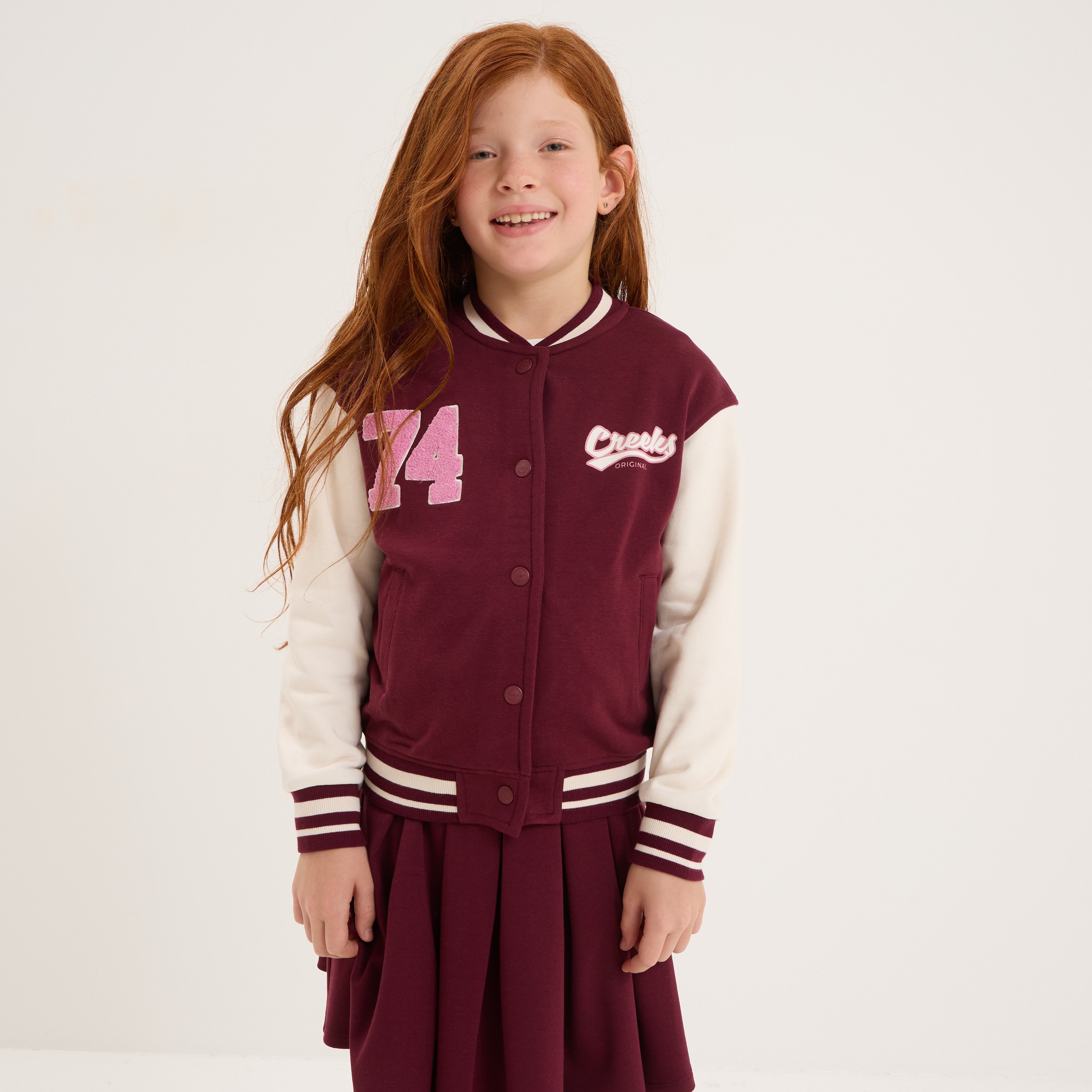 gilet teddy boutonne coton majoritaire bordeaux fille Gilet teddy boutonné coton majoritaire bordeaux fille
