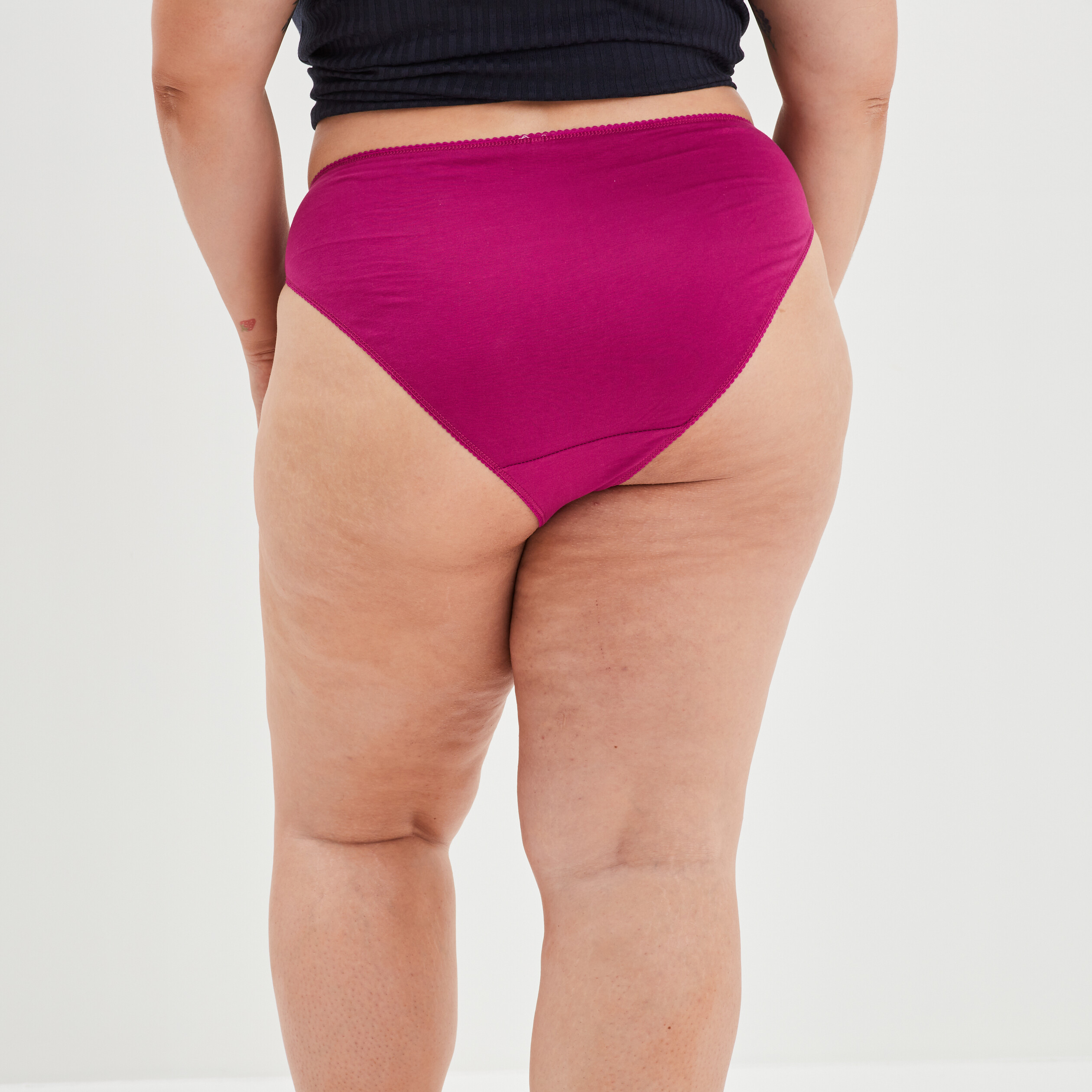 culotte empiecements dentelle violet femmegt Culotte empiècements dentelle violet femme grande taille