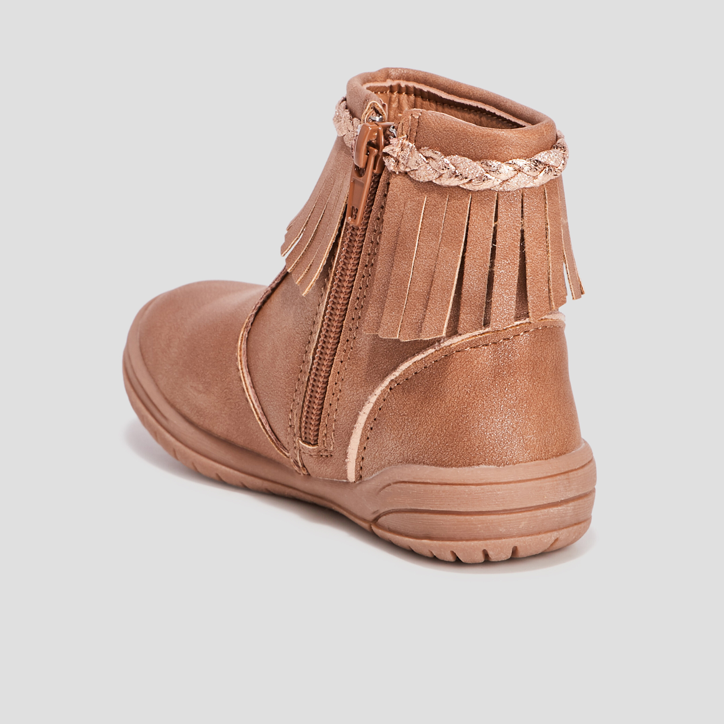 bottines avec franges camel fille Bottines avec franges camel fille
