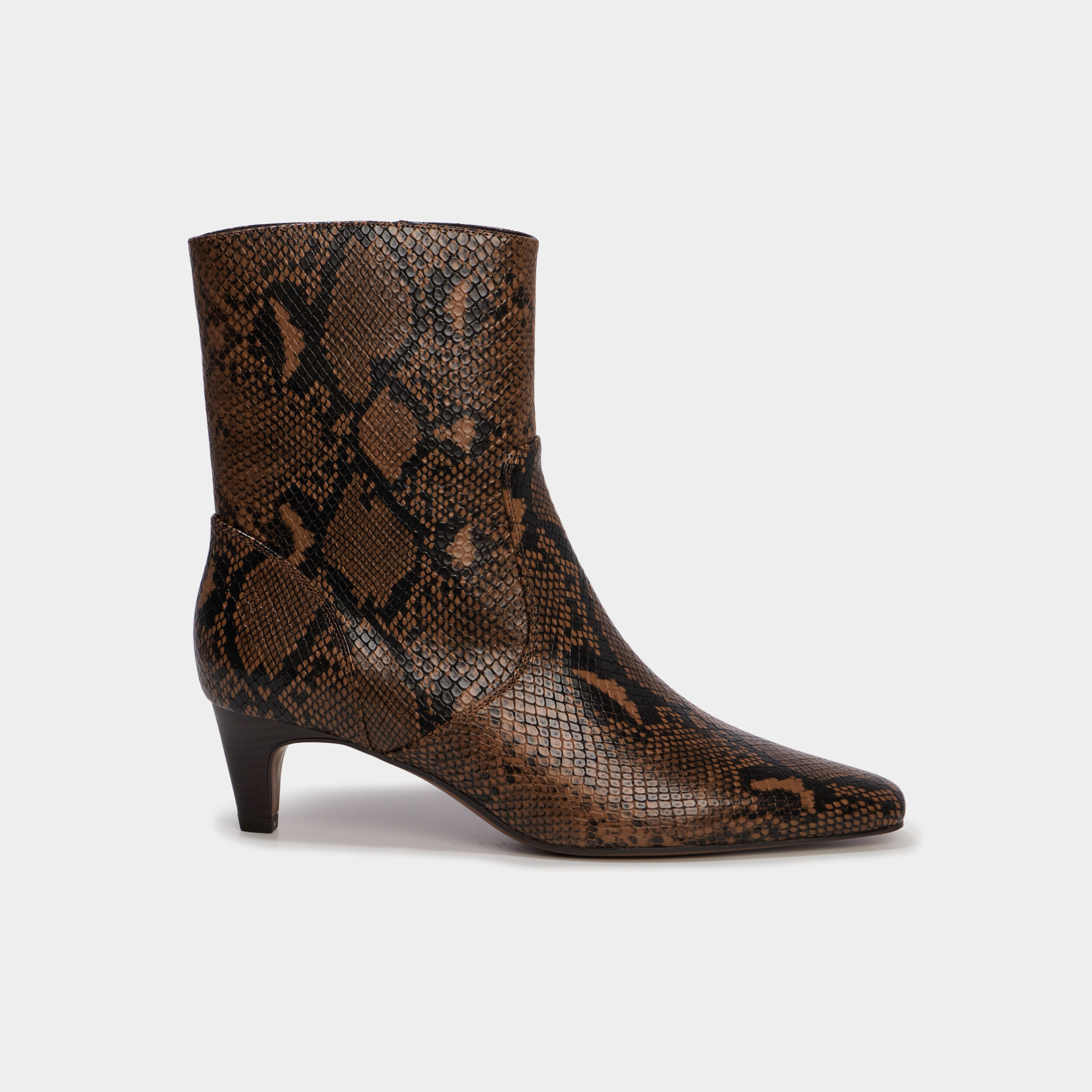 Bottines kitten heel zipp&eacute;es multicolore femme