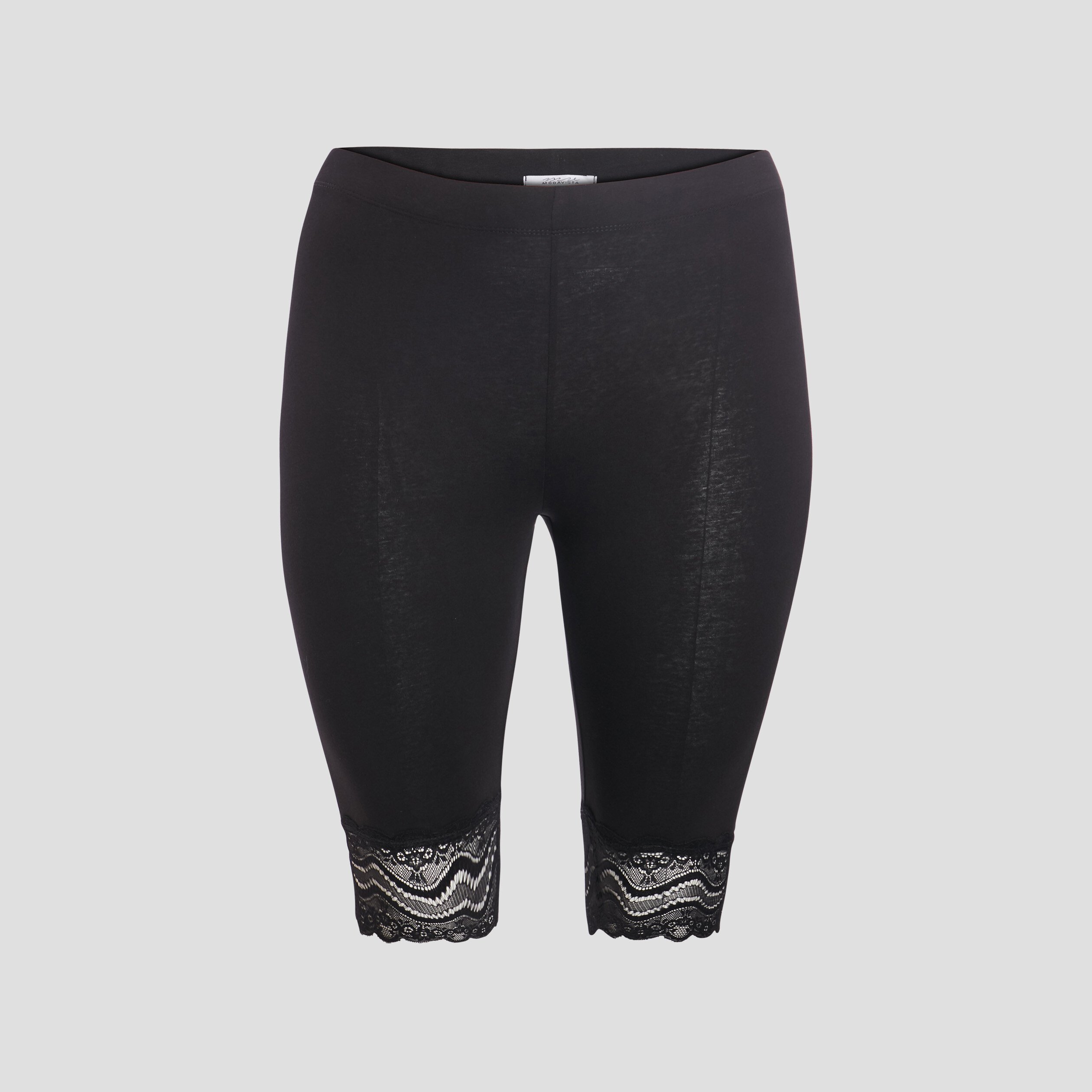 Legging court cycliste a dentelle noir femme grande taille La Halle