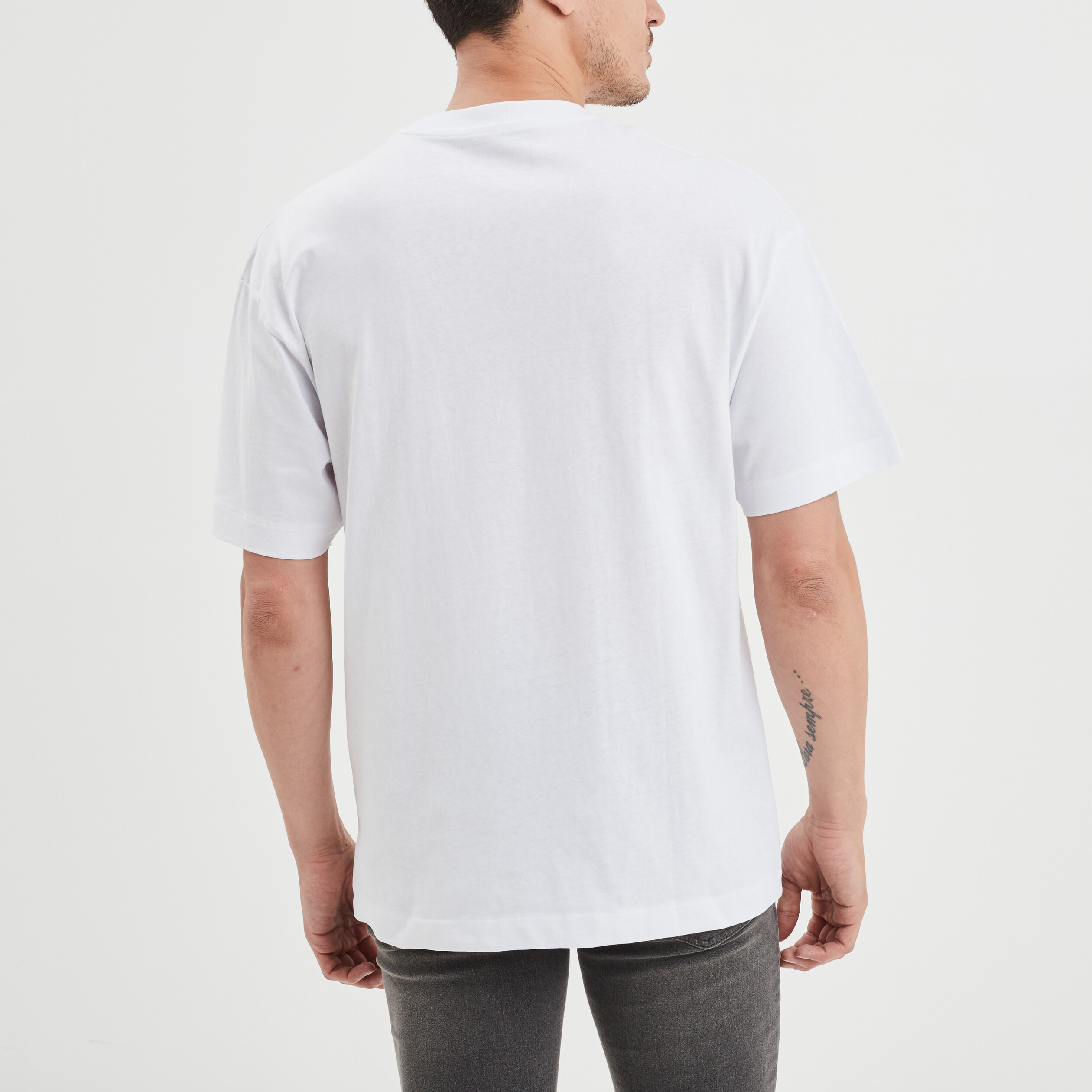 T-Shirt manches courtes Oversize Homme Coton blanc