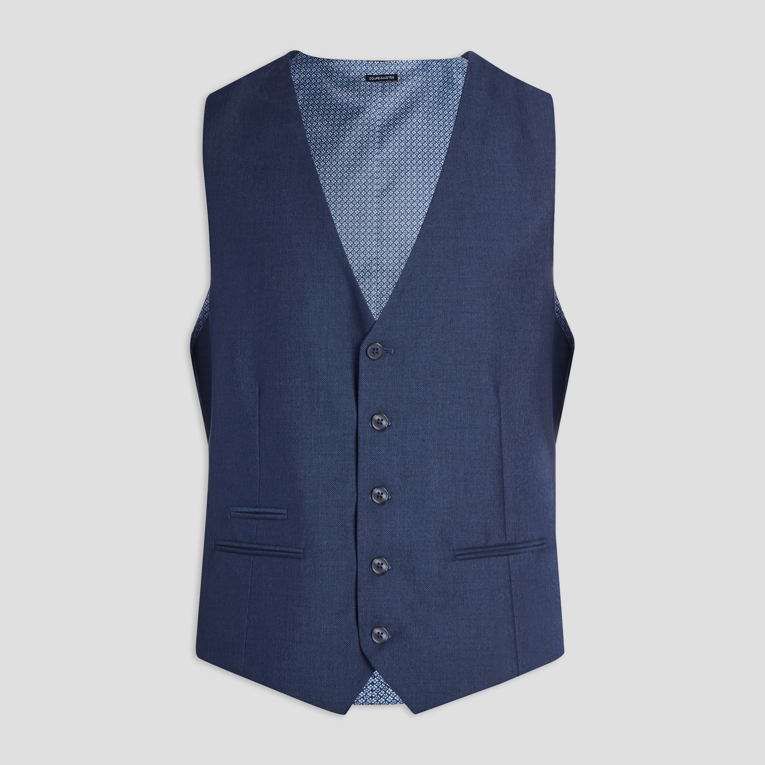 veston boutonne sans manches bleu homme Veston boutonné sans manches bleu homme