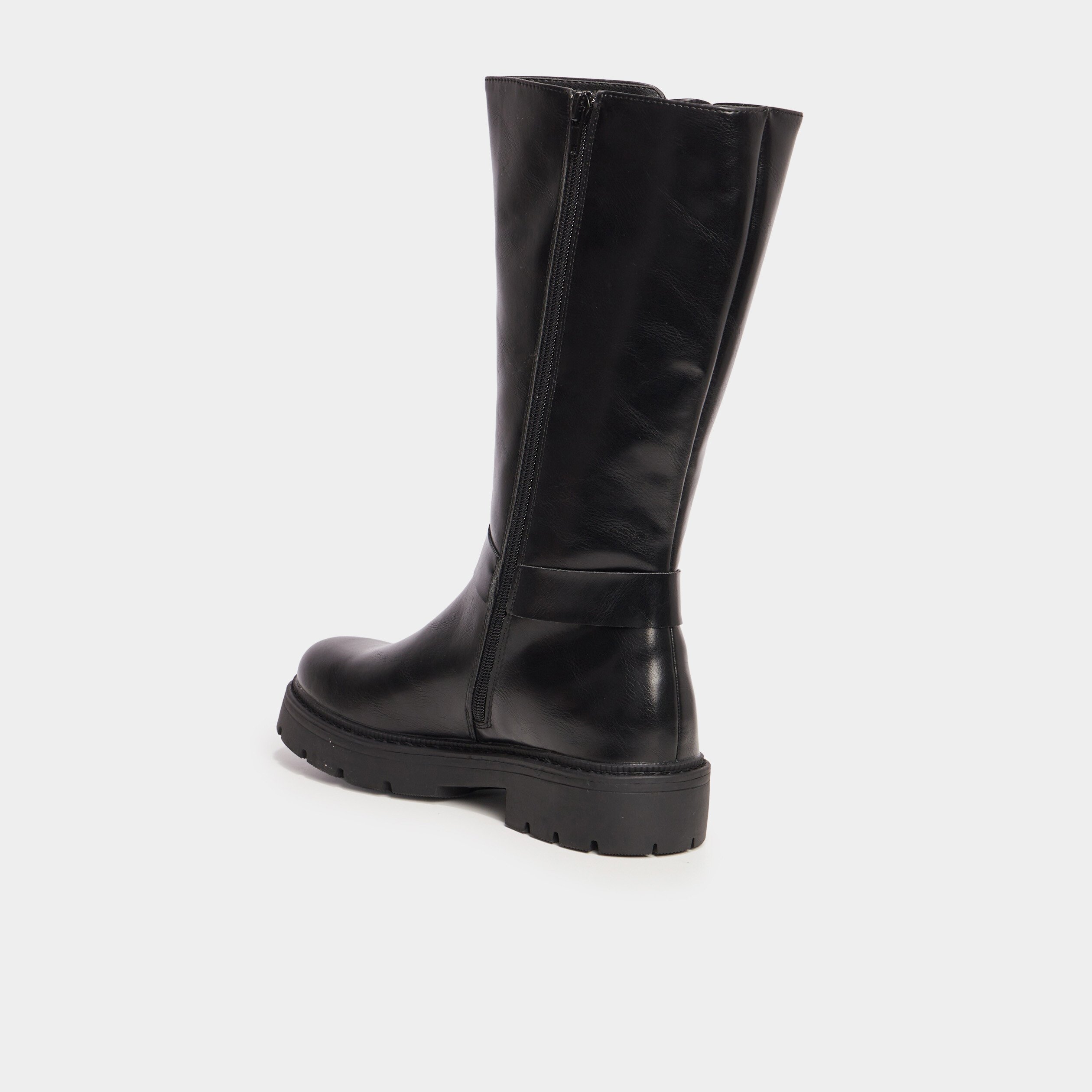 bottes crantees avec boucles noir femme Bottes crantées avec boucles noir femme