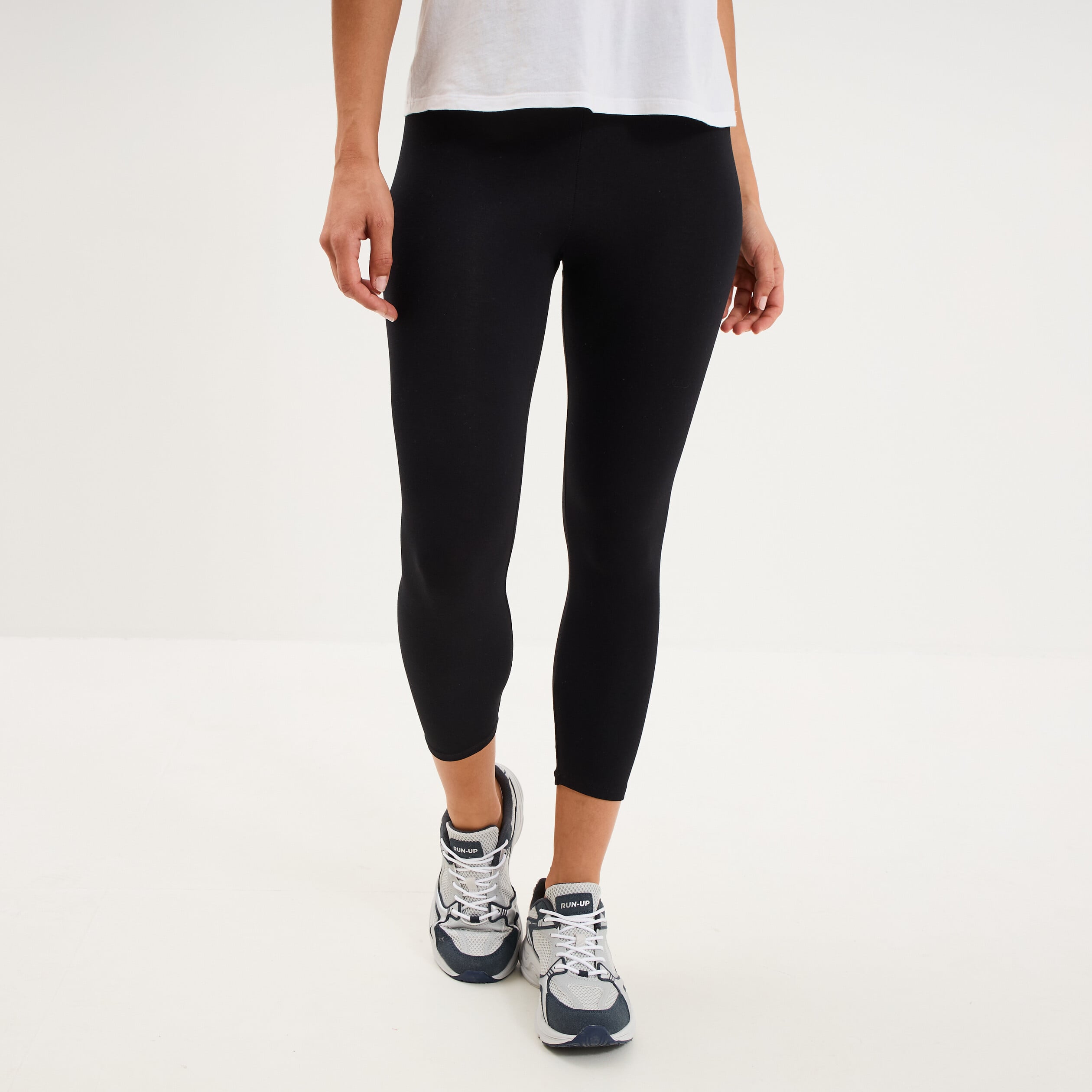 Legging &eacute;lastiqu&eacute; 7/8&egrave;me noir femme