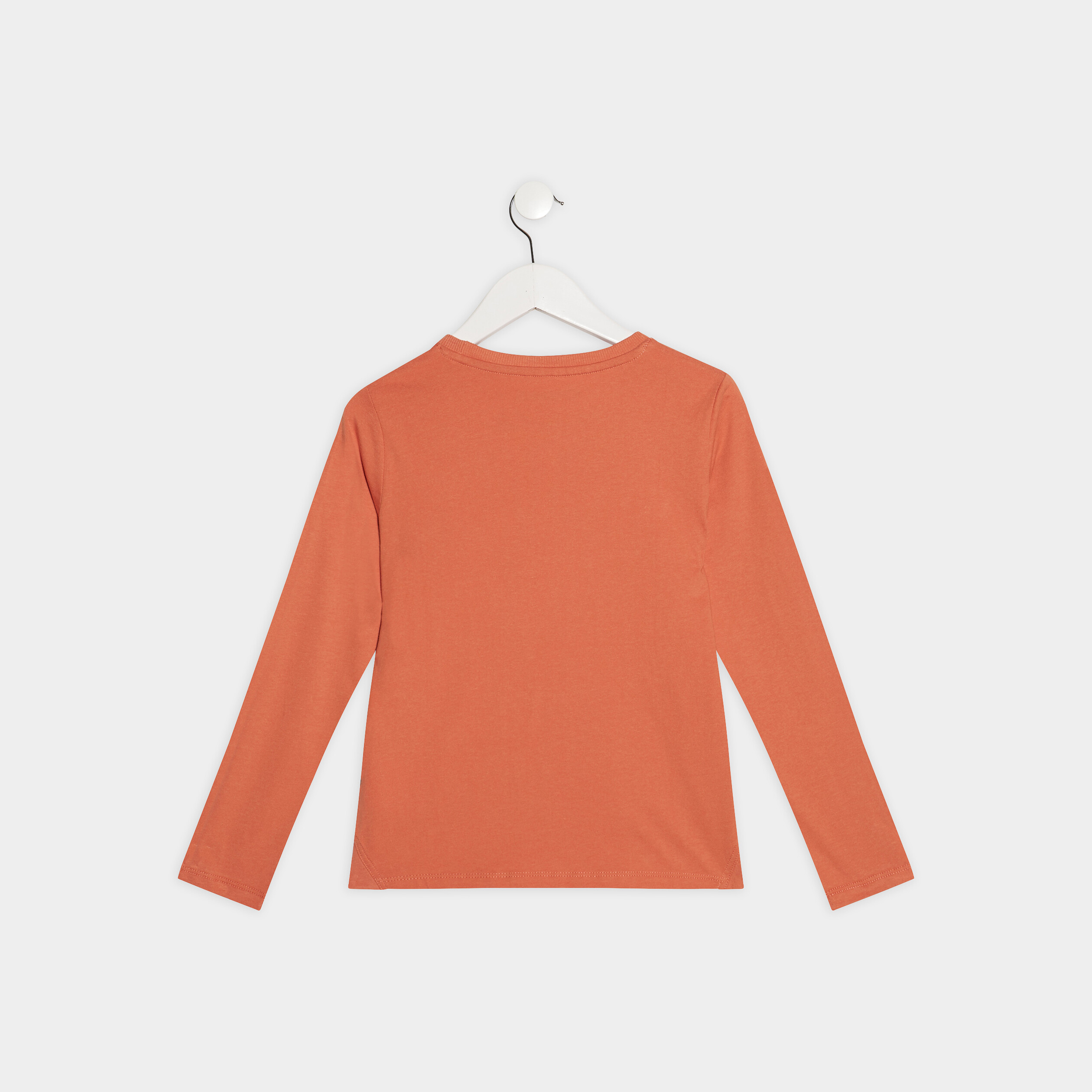 T-shirt manches longues orange garçon