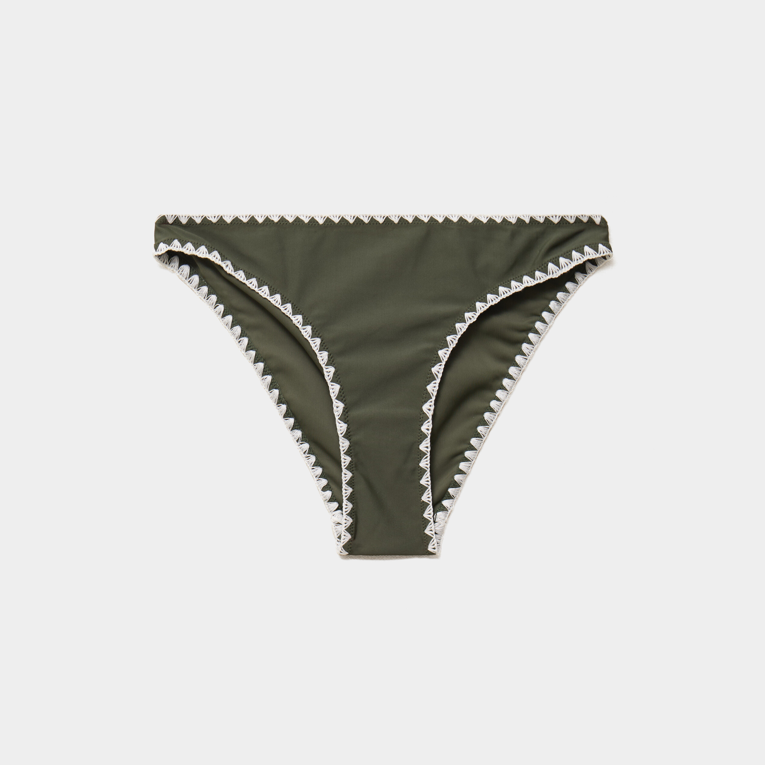 Bas de maillot de bain vert kaki femme