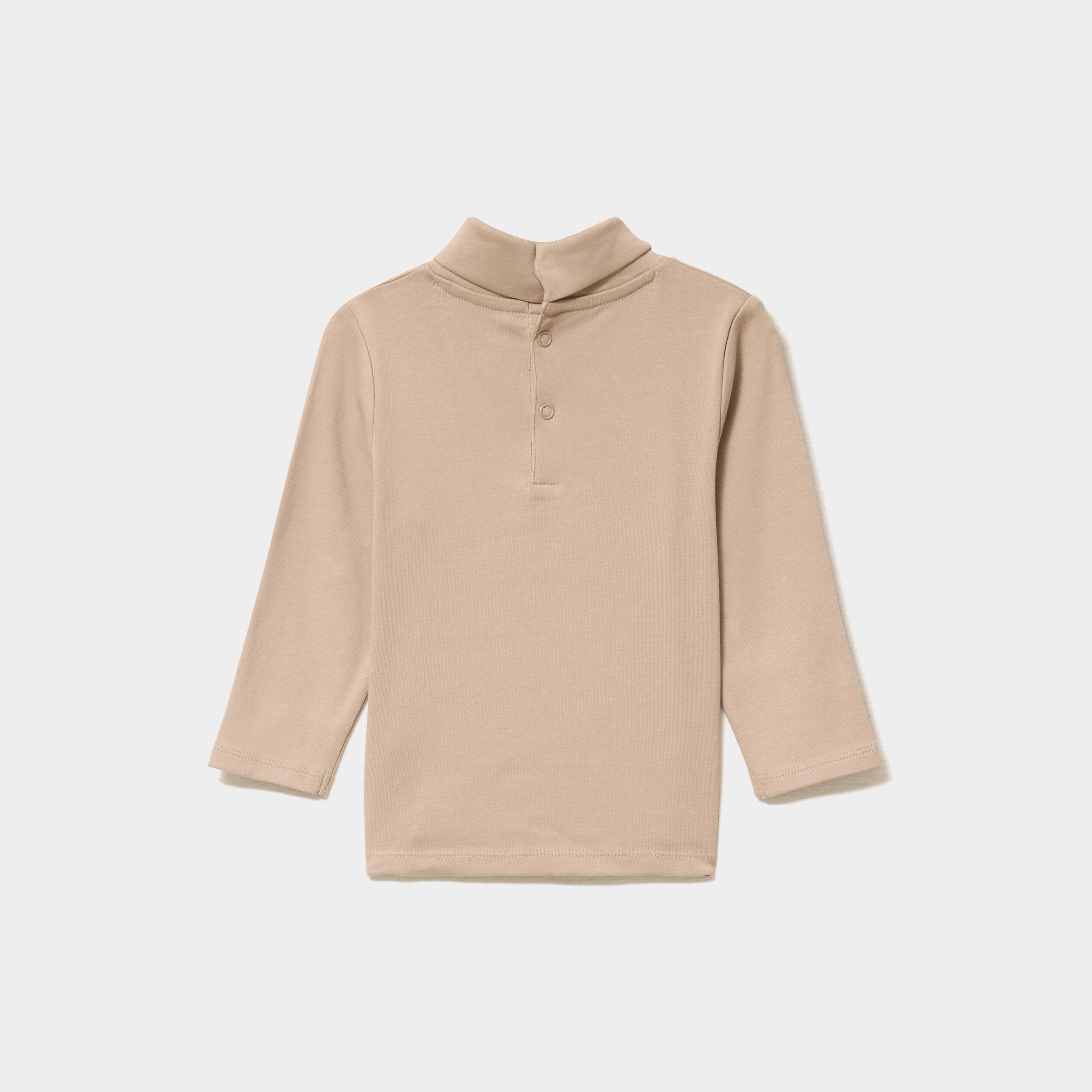 Sous-pull col roulé coton majoritaire sable bébé garçon La Halle