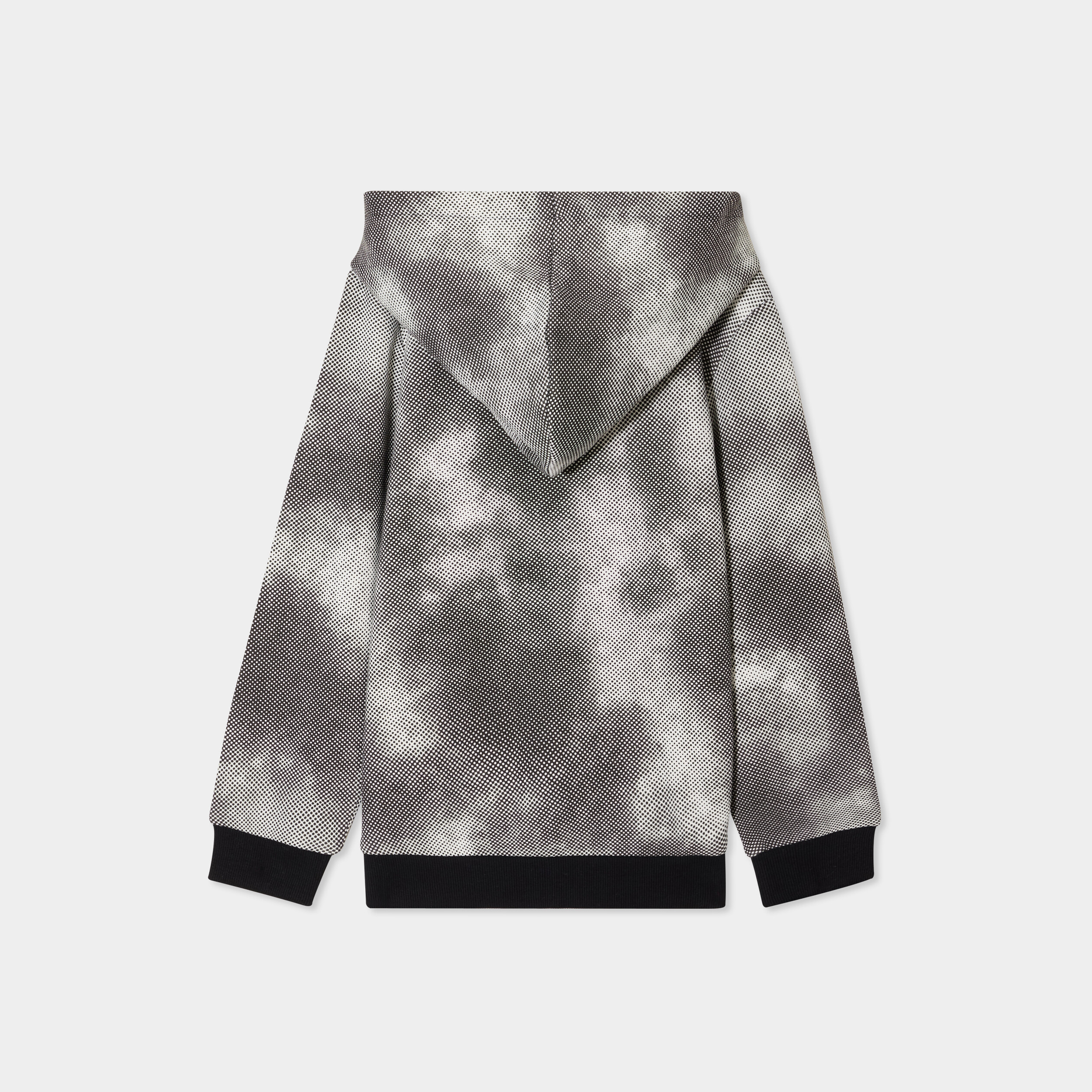 Sweat zipp&eacute; &agrave; capuche imprim&eacute; molleton noir gar&ccedil;on