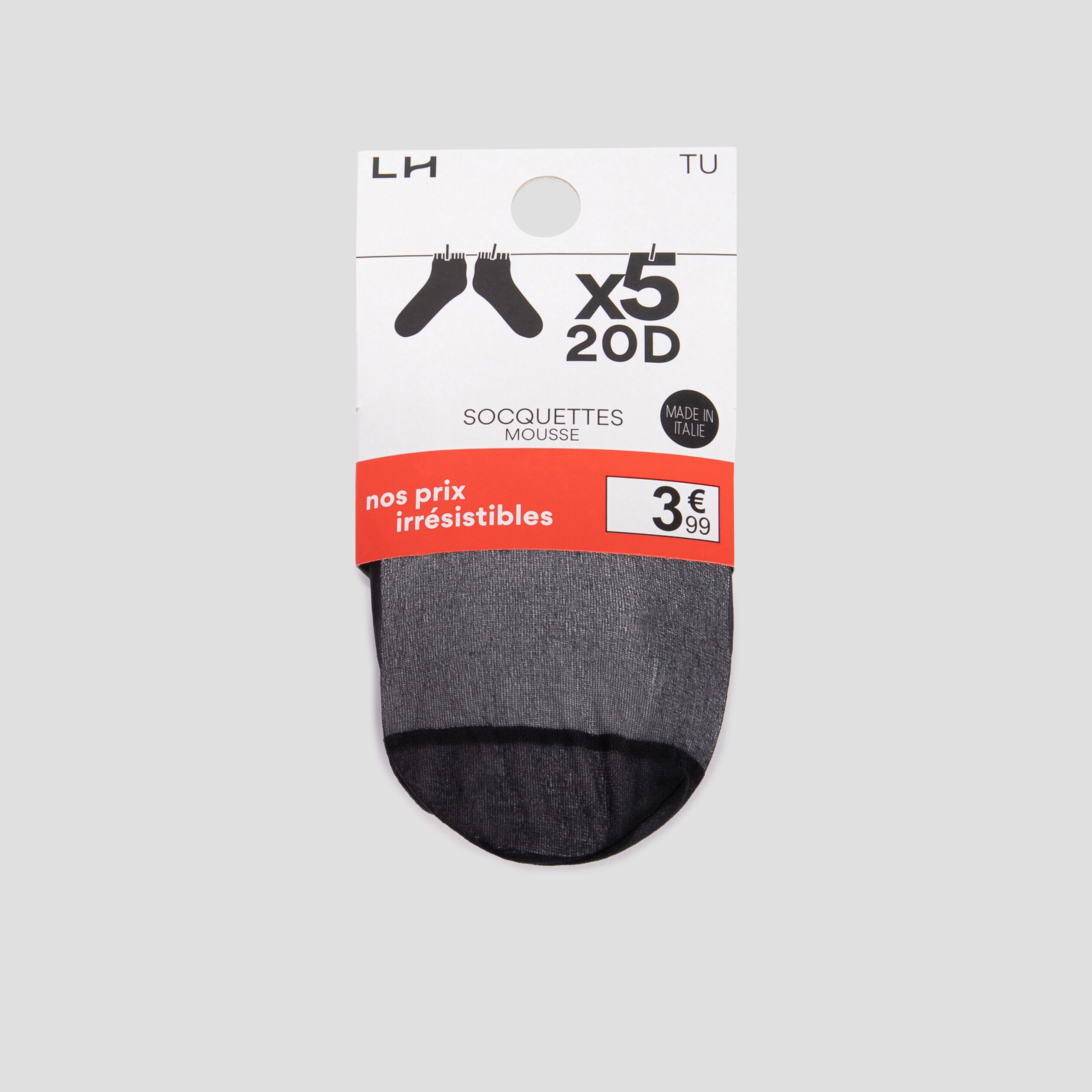 lot 5 paires socquettes noir femme Lot 5 paires socquettes noir femme