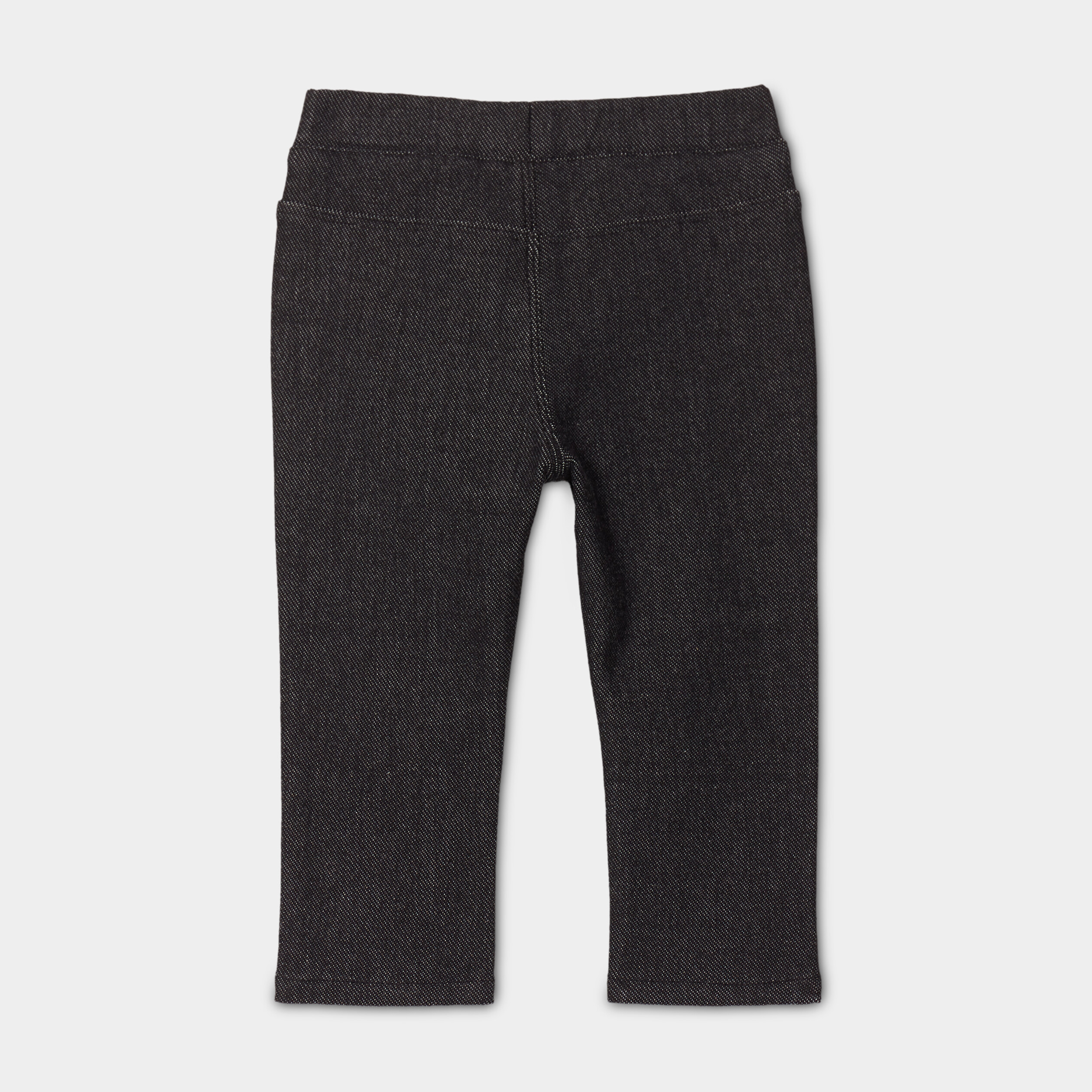 tregging en jean taille elastiquee noir bebef Tregging en jean taille élastiquée noir bébé fille