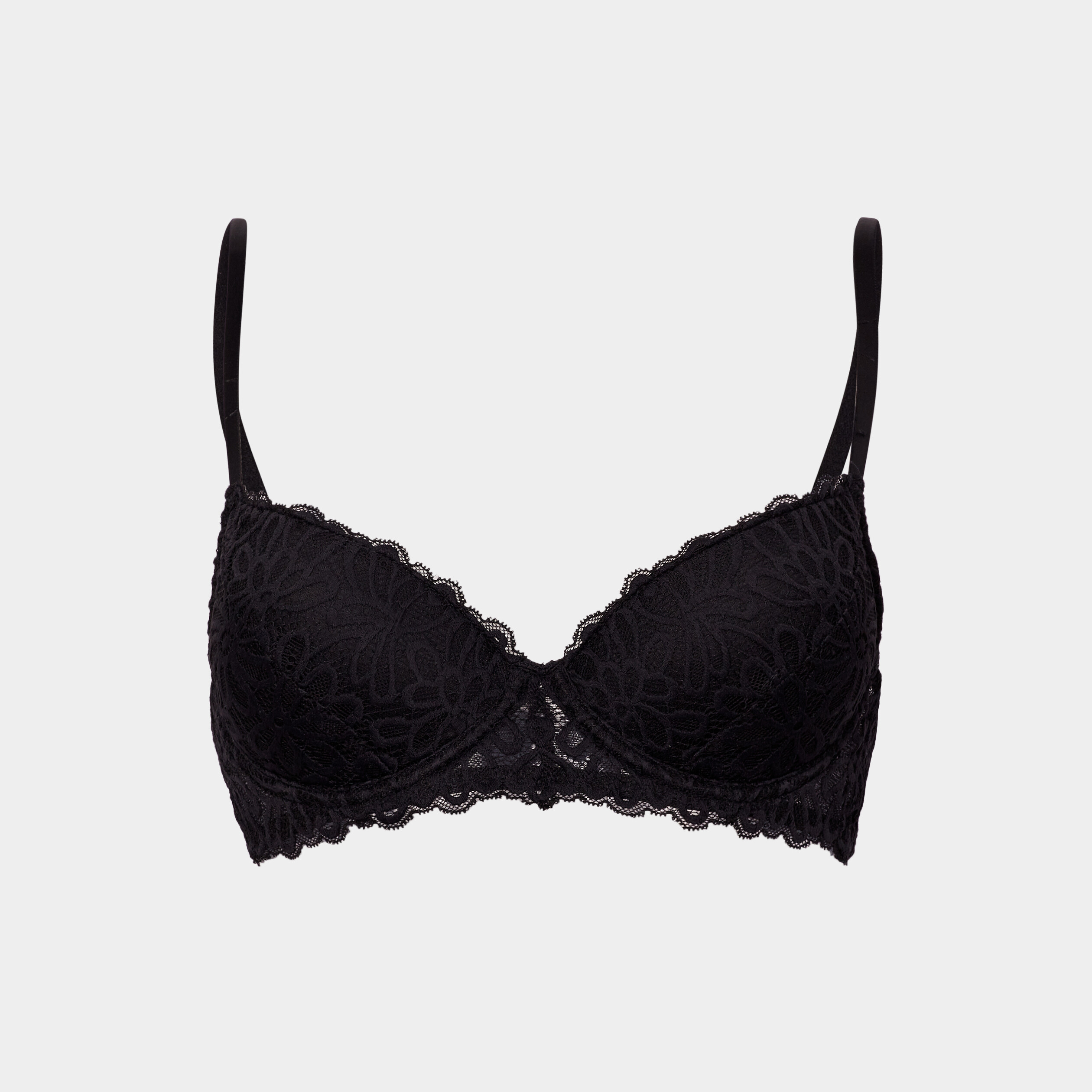 soutien gorge corbeille padde dentelle noir femme Soutien-gorge corbeille paddé dentelle noir femme