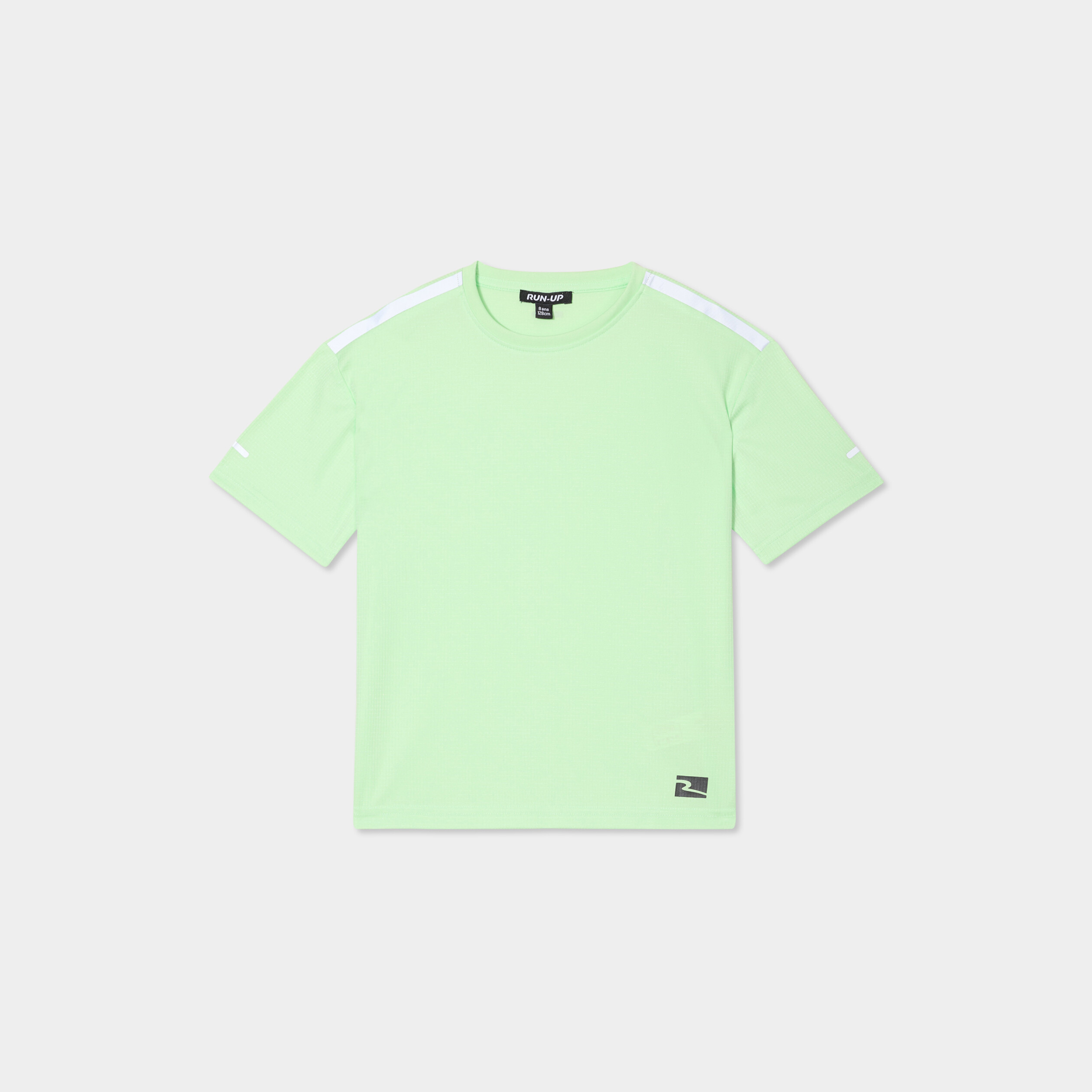 T-shirt oversize manches courtes vert fluo gar&ccedil;on