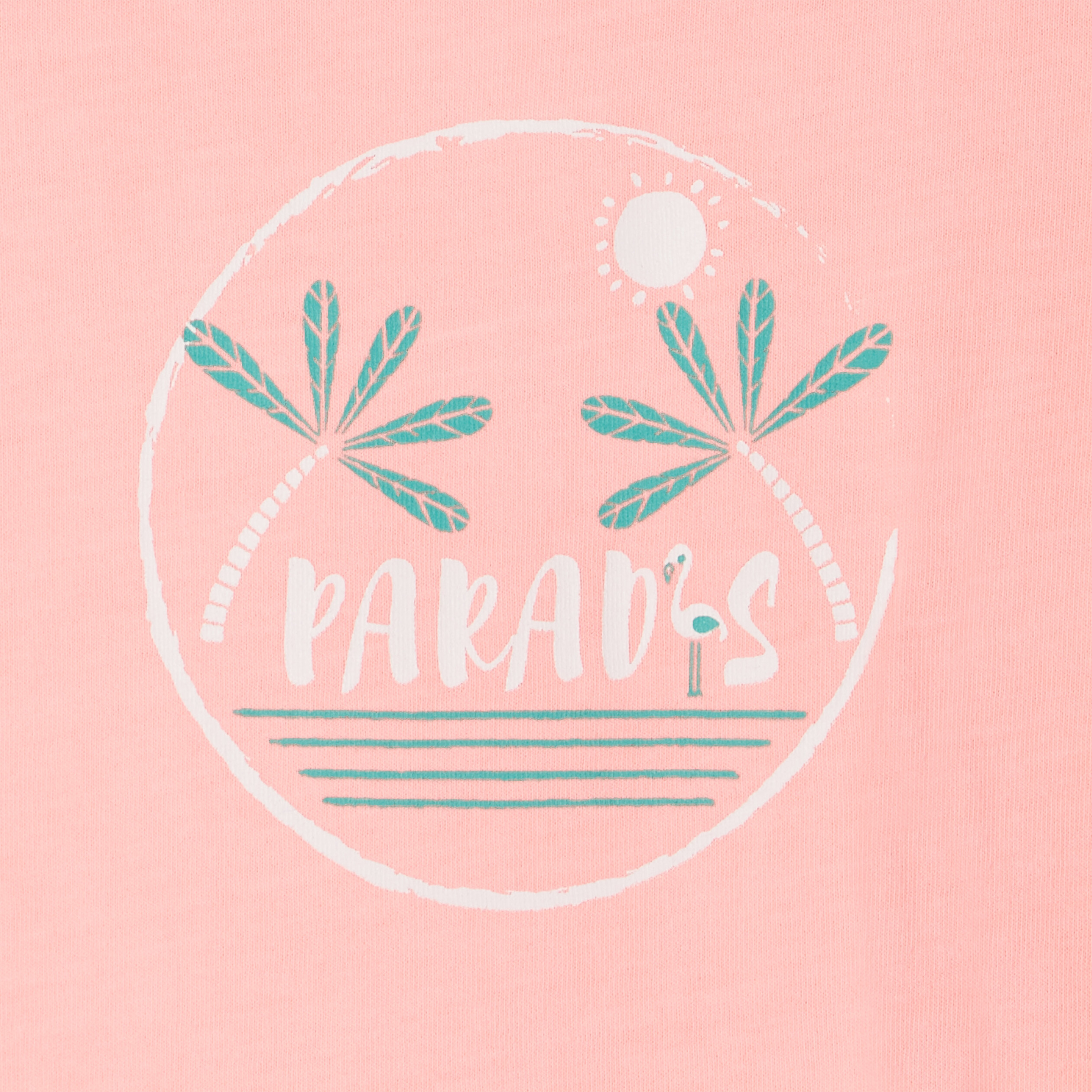 t shirt a manches courtes coton rose fluo bebef T-shirt à manches courtes coton rose fluo bébé fille
