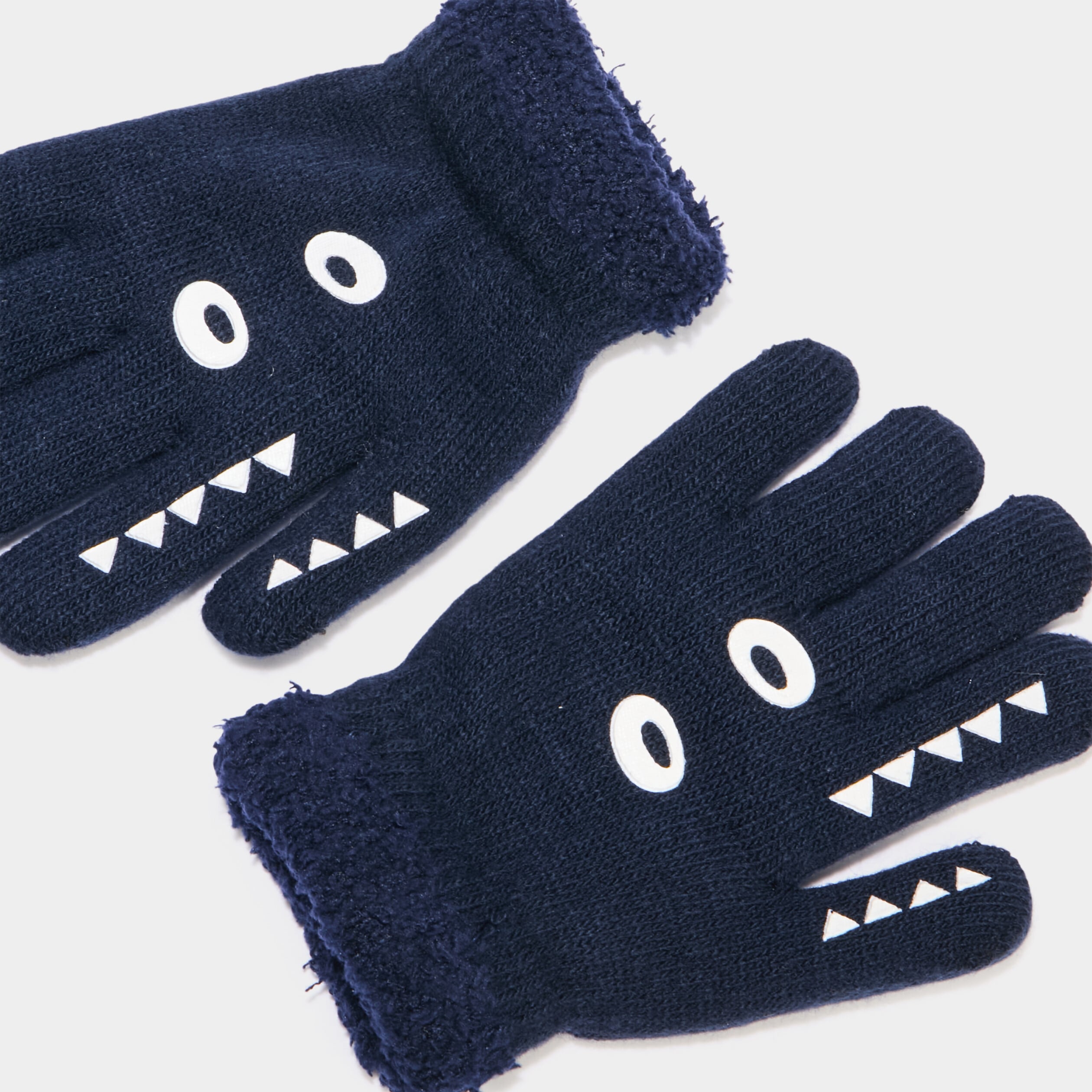 Gants bleu marine gar&ccedil;on
