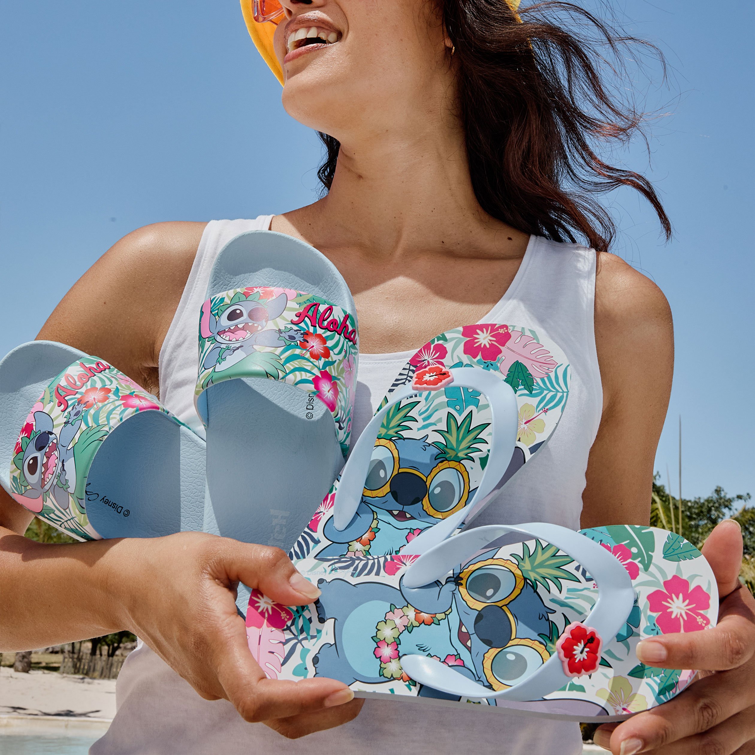 mules de plage stitch bleu femme Mules de plage Stitch bleu femme