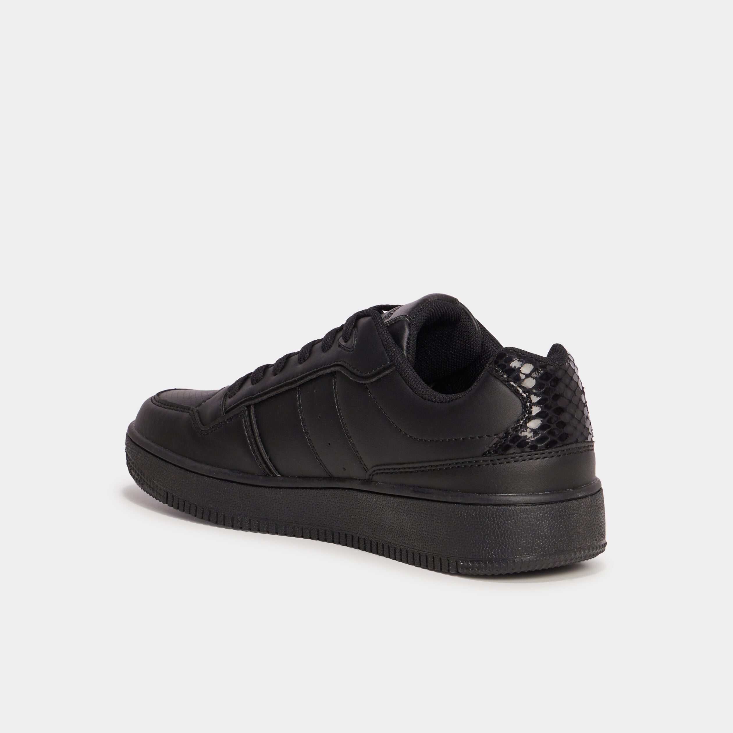 Tennis basses semelle &eacute;paisse Creeks noir femme