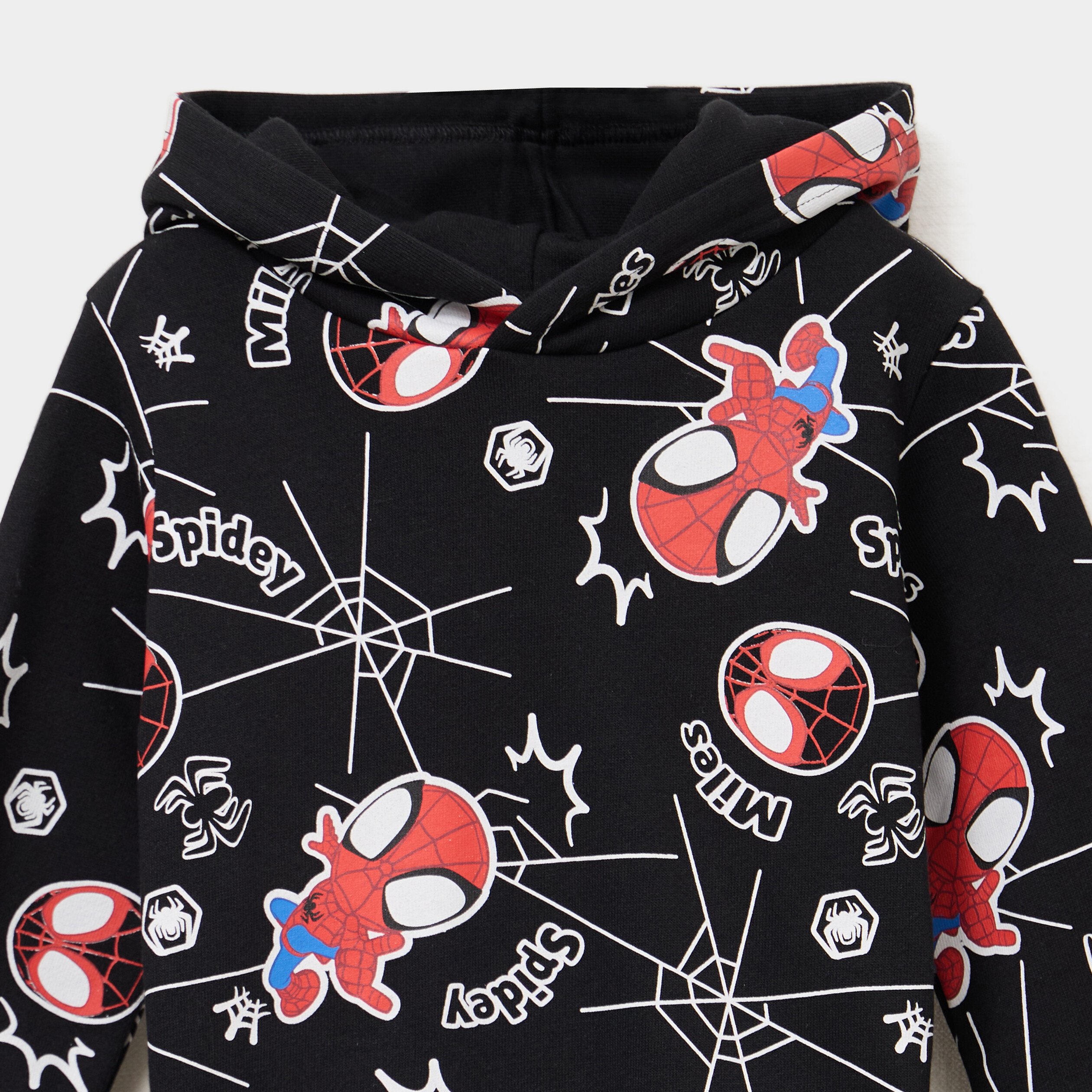 Sweat hoodie à capuche Spider-Man noir garçon