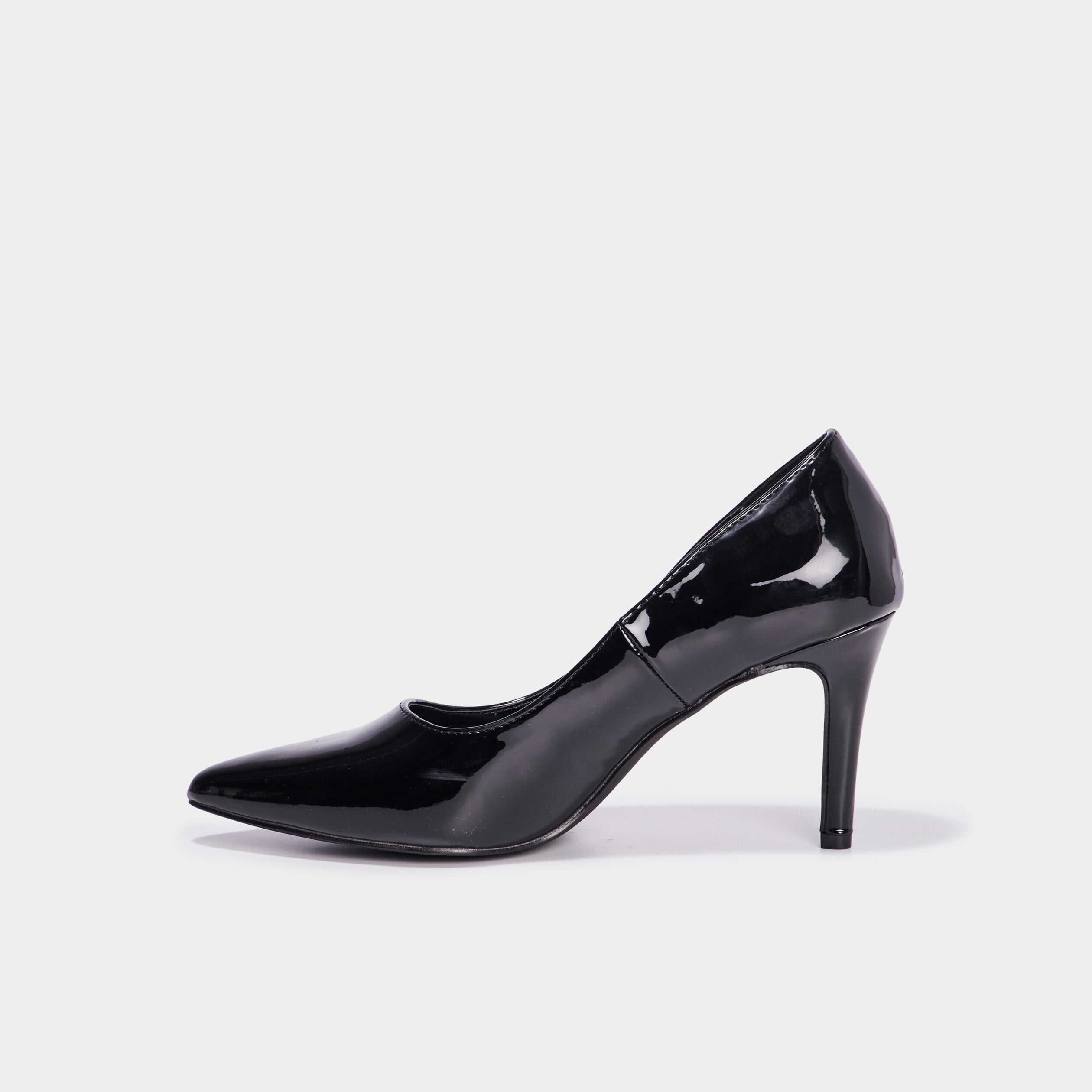 Escarpins vernis &agrave; talons noir femme