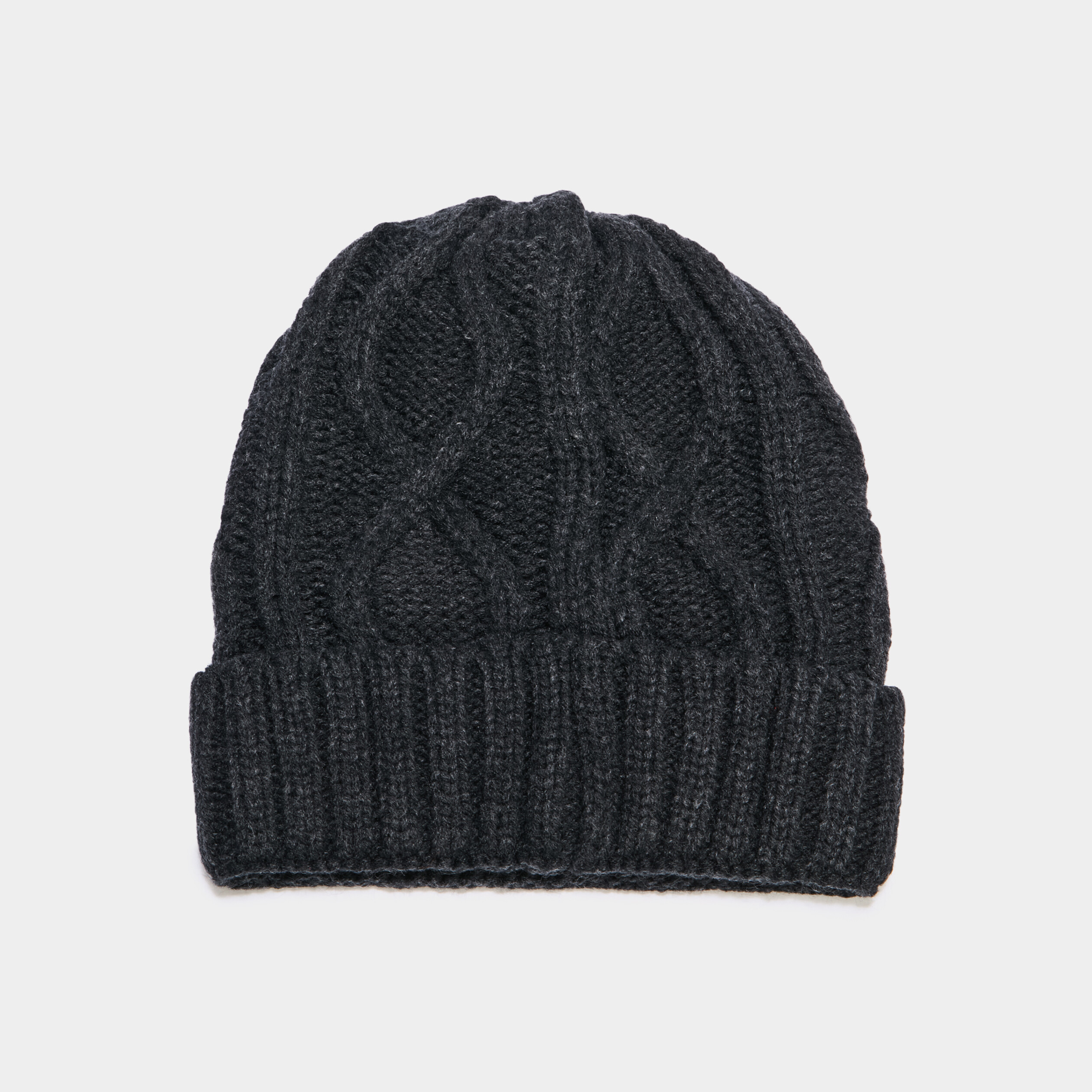 Bonnet &agrave; torsades gris clair homme