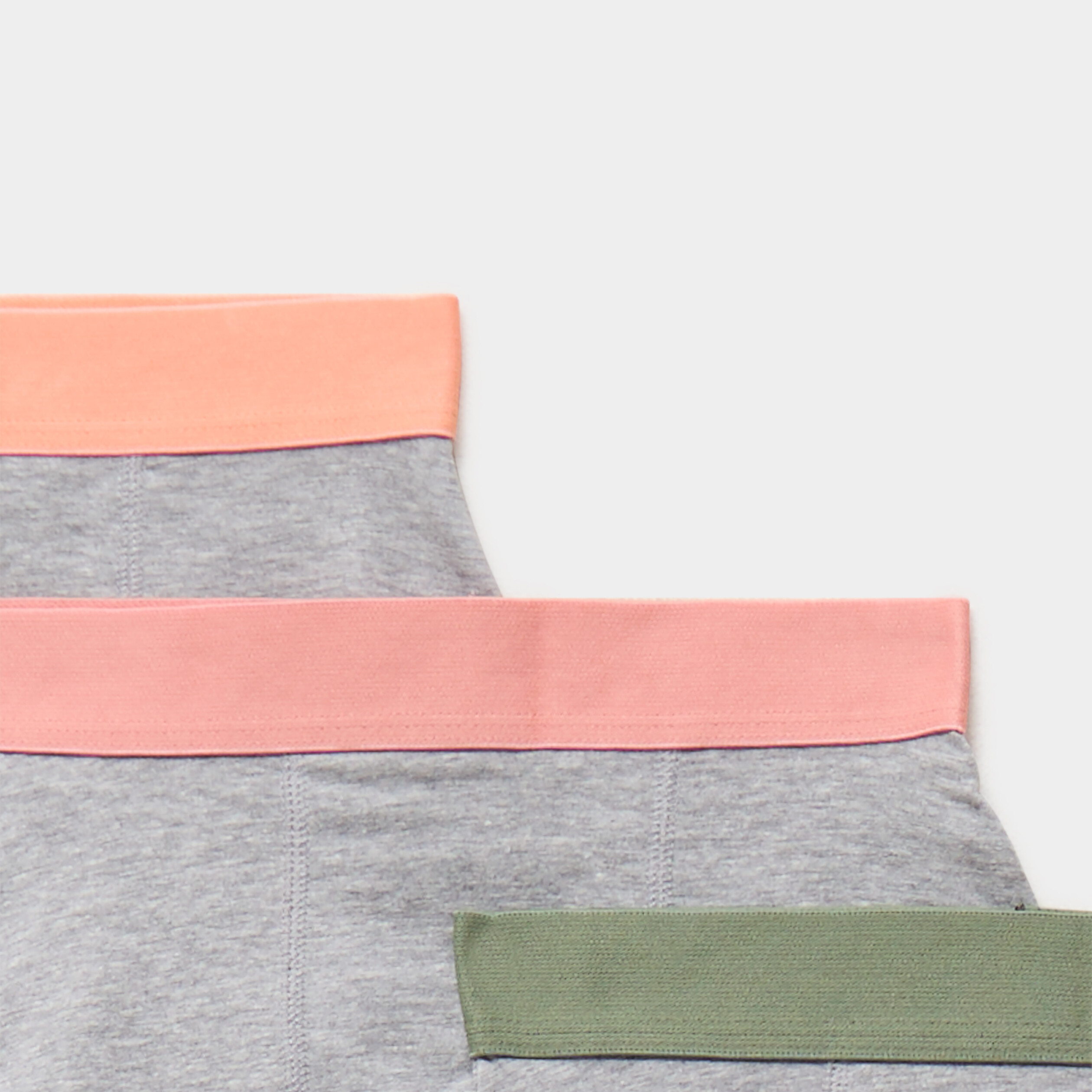 Lot 7 boxers coton stretch gris clair gar&ccedil;on