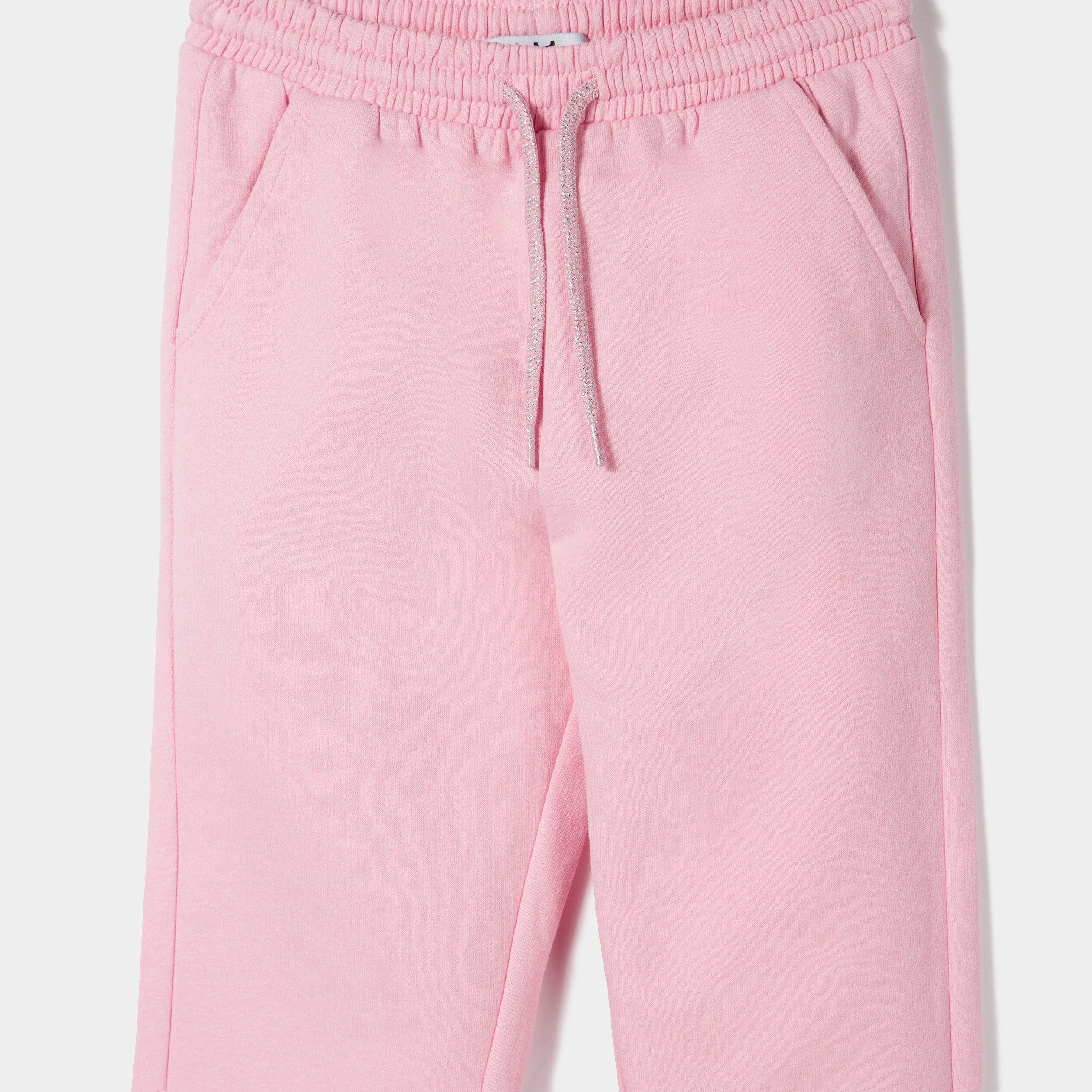 Pantalon de jogging bas élastiqué rose pastel fille