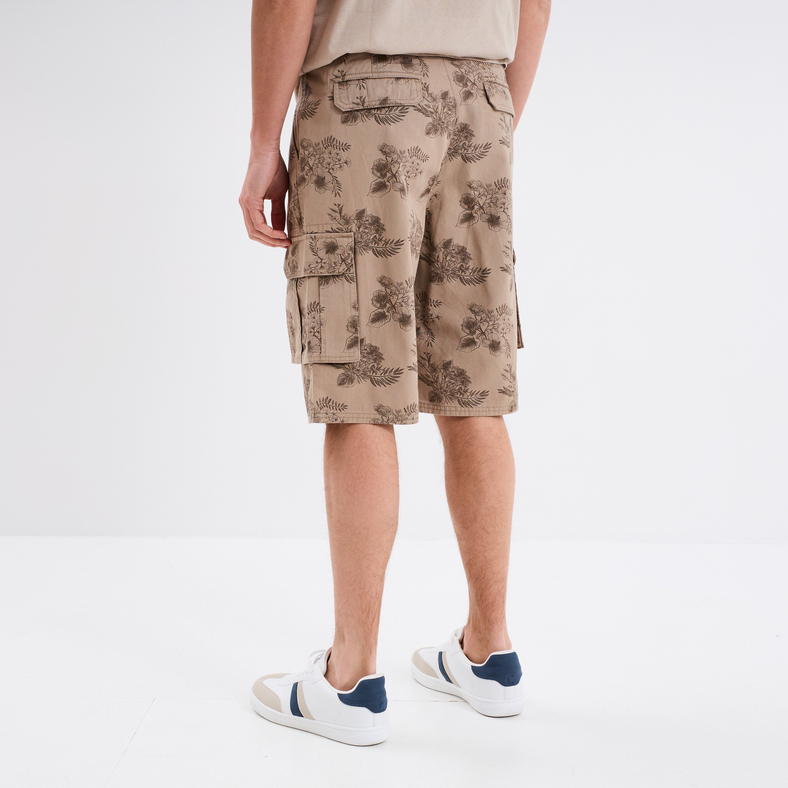bermuda cargo coton taupe homme Bermuda cargo coton taupe homme