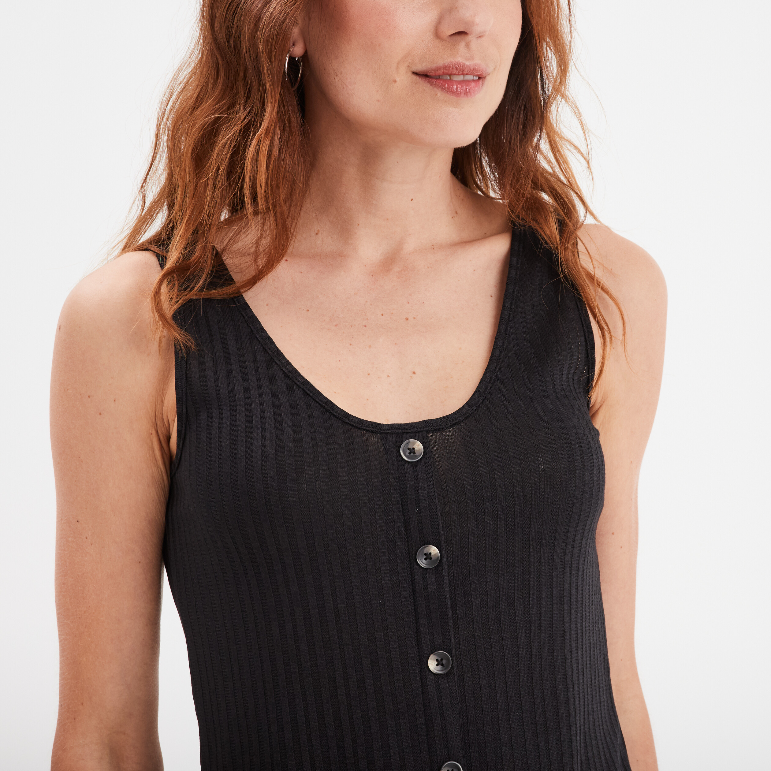 debardeur bretelles larges noir femme Débardeur bretelles larges noir femme