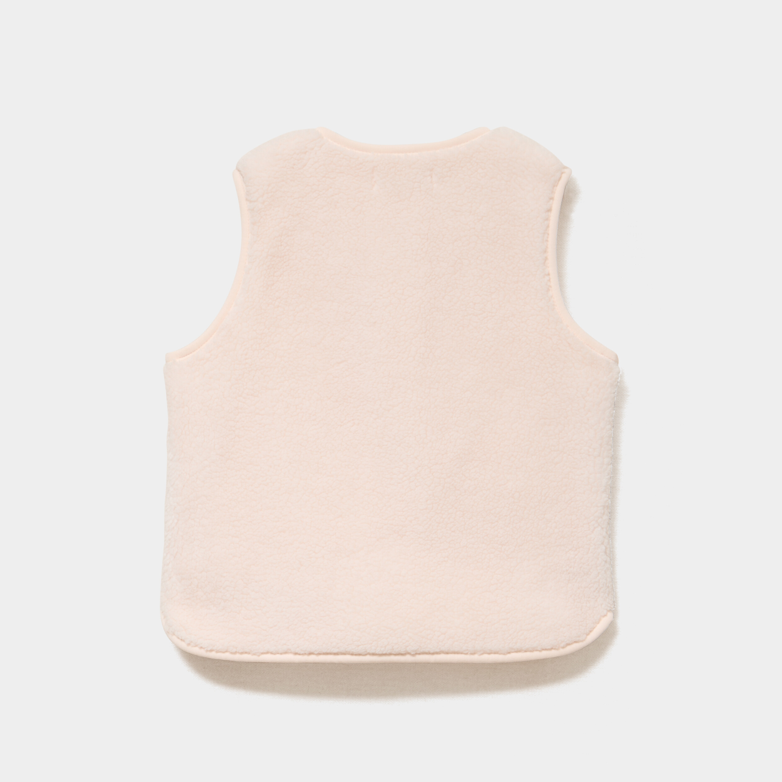 Gilet effet polaire sans manches ivoire fille