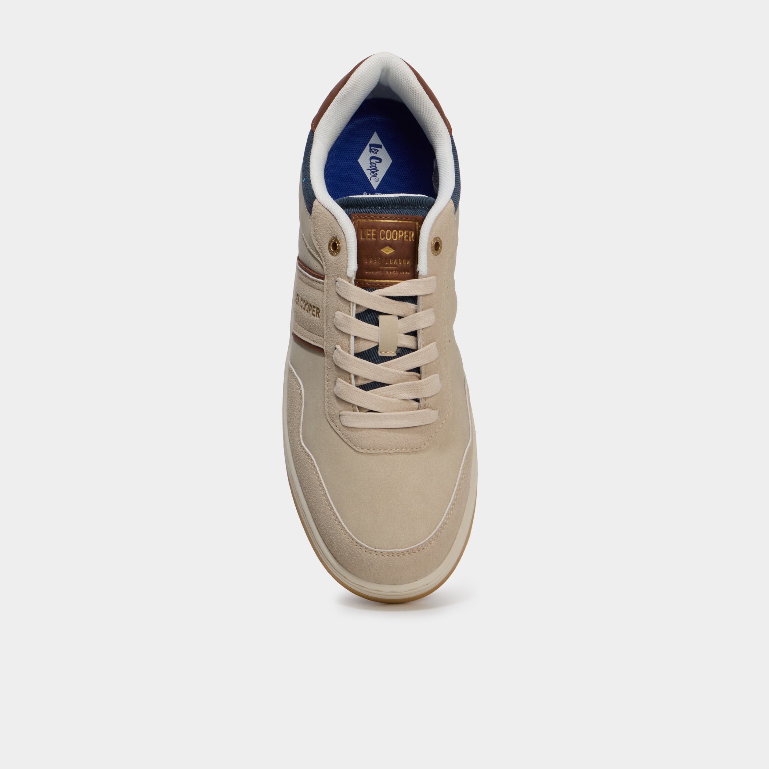 Tennis basses &agrave; lacets Lee Cooper sable homme