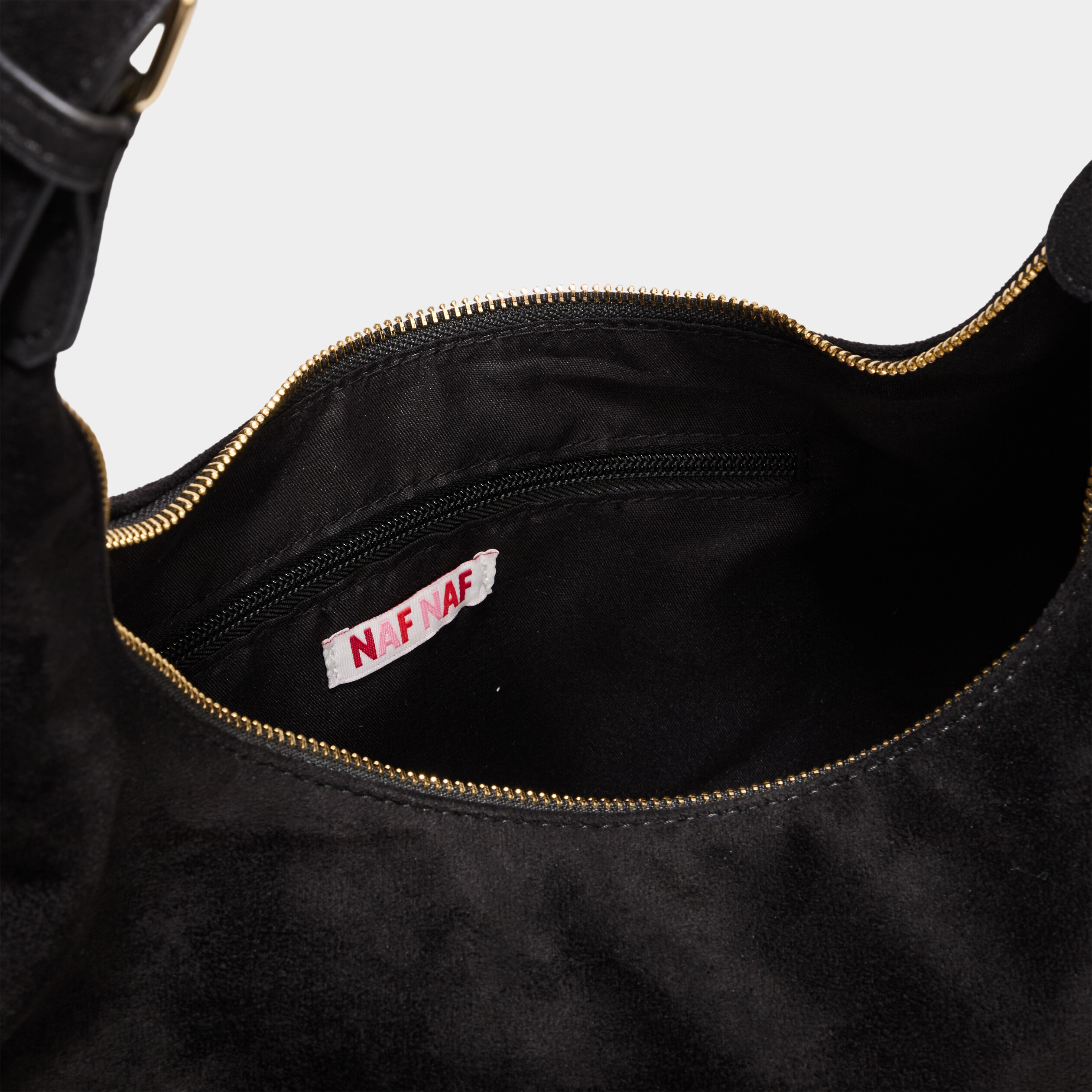 Sac port&eacute;-&eacute;paule effet su&eacute;dine noir femme