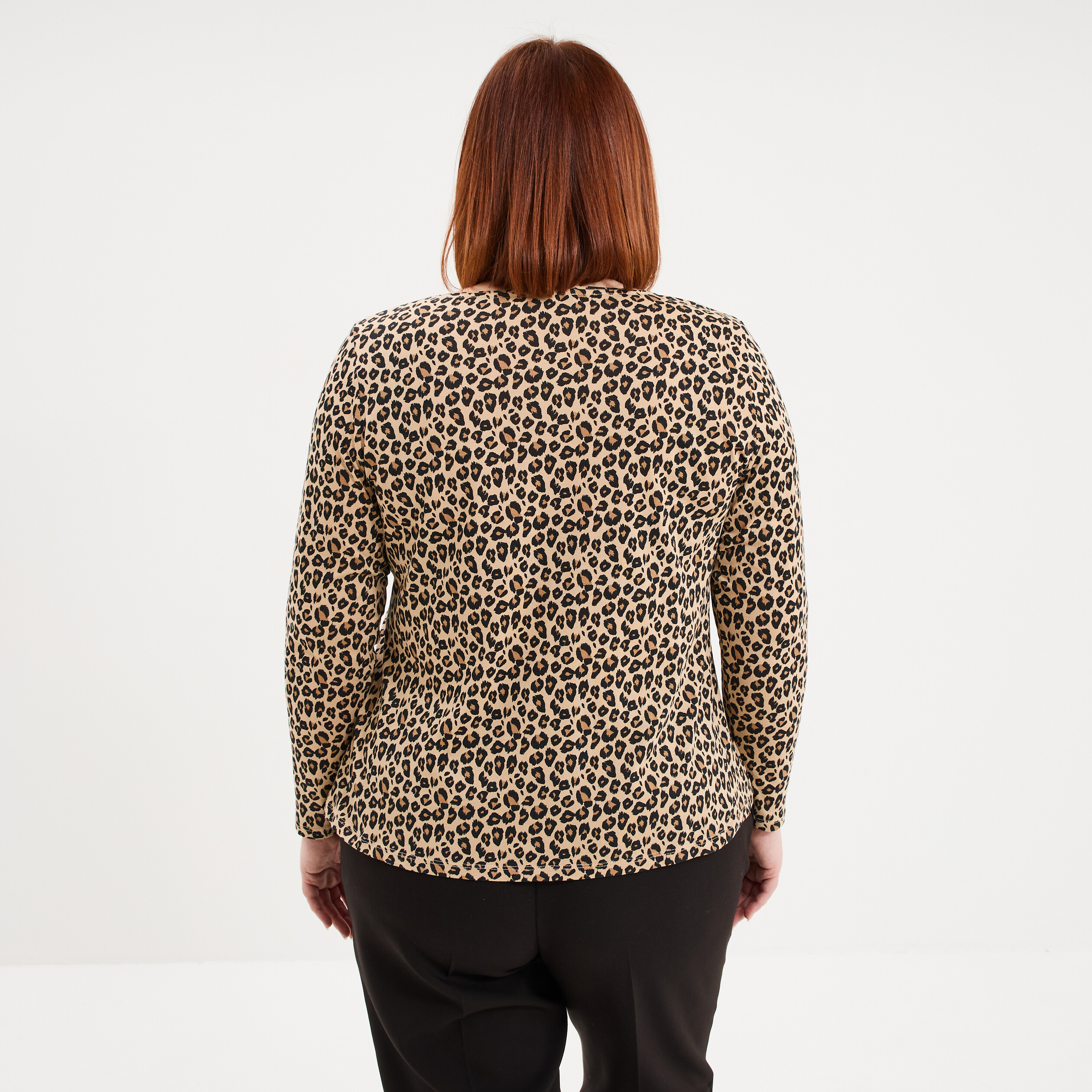 T-shirt manches longues coton sable femme grande taille