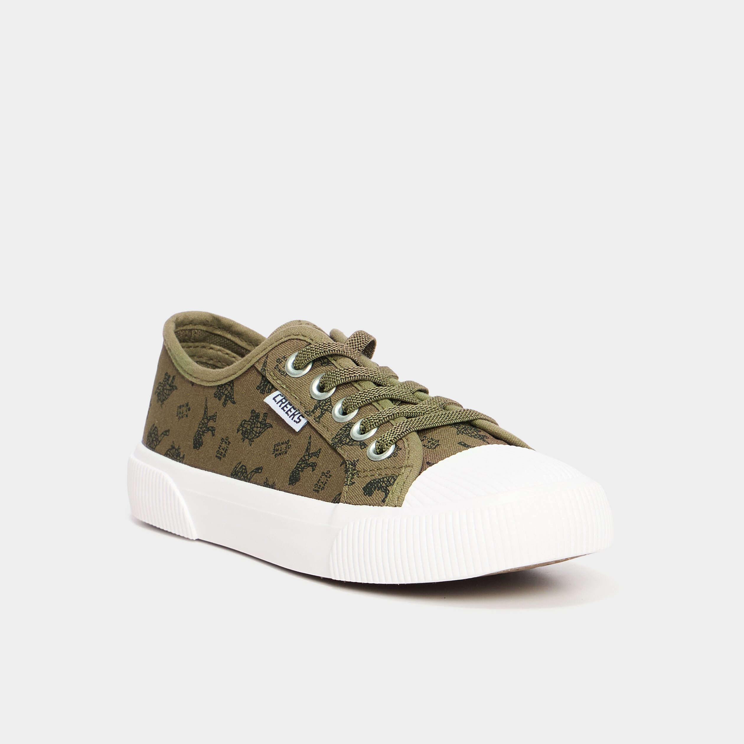 Tennis basses en toile vert kaki gar&ccedil;on