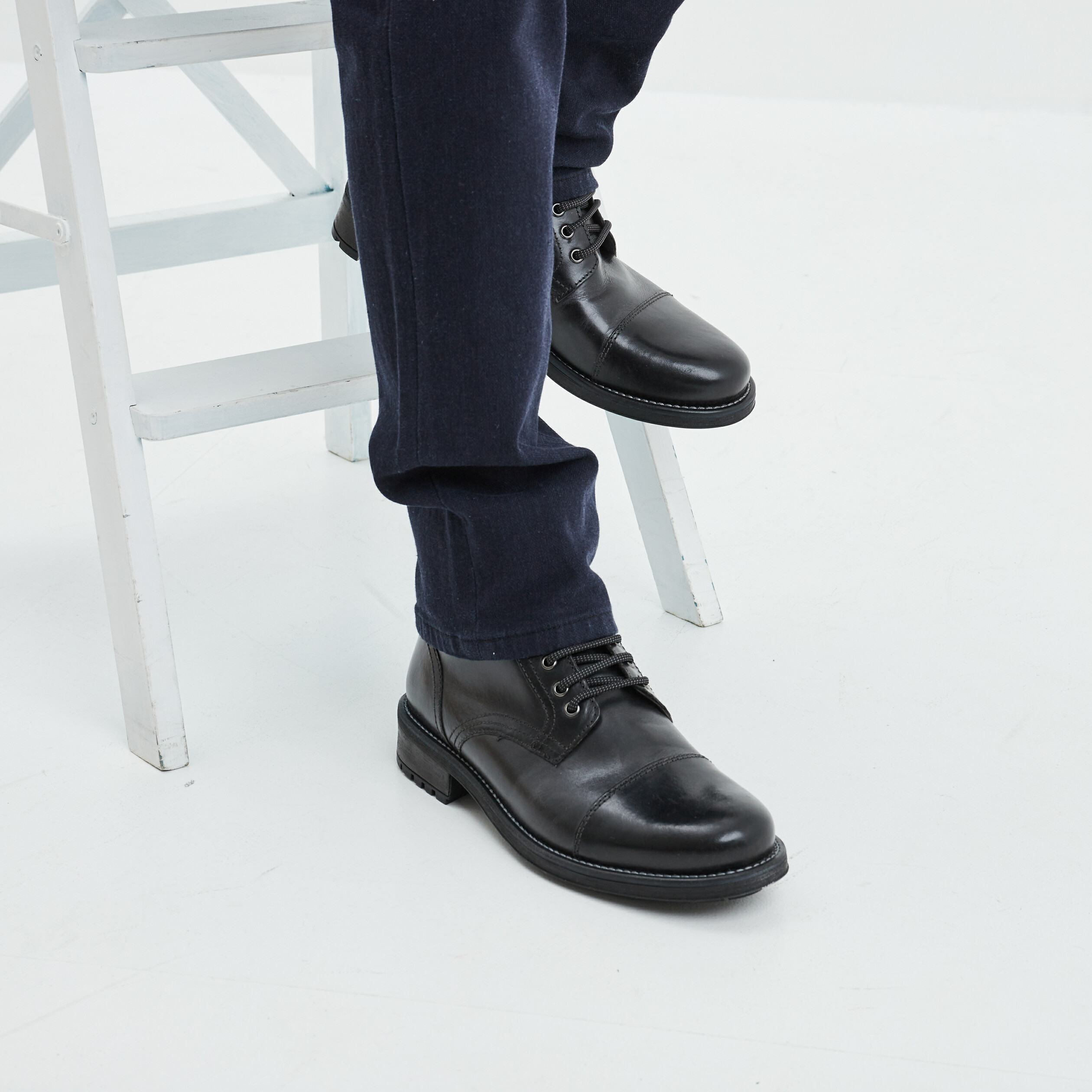 bottines zippees cuir noir homme Bottines zippées cuir noir homme
