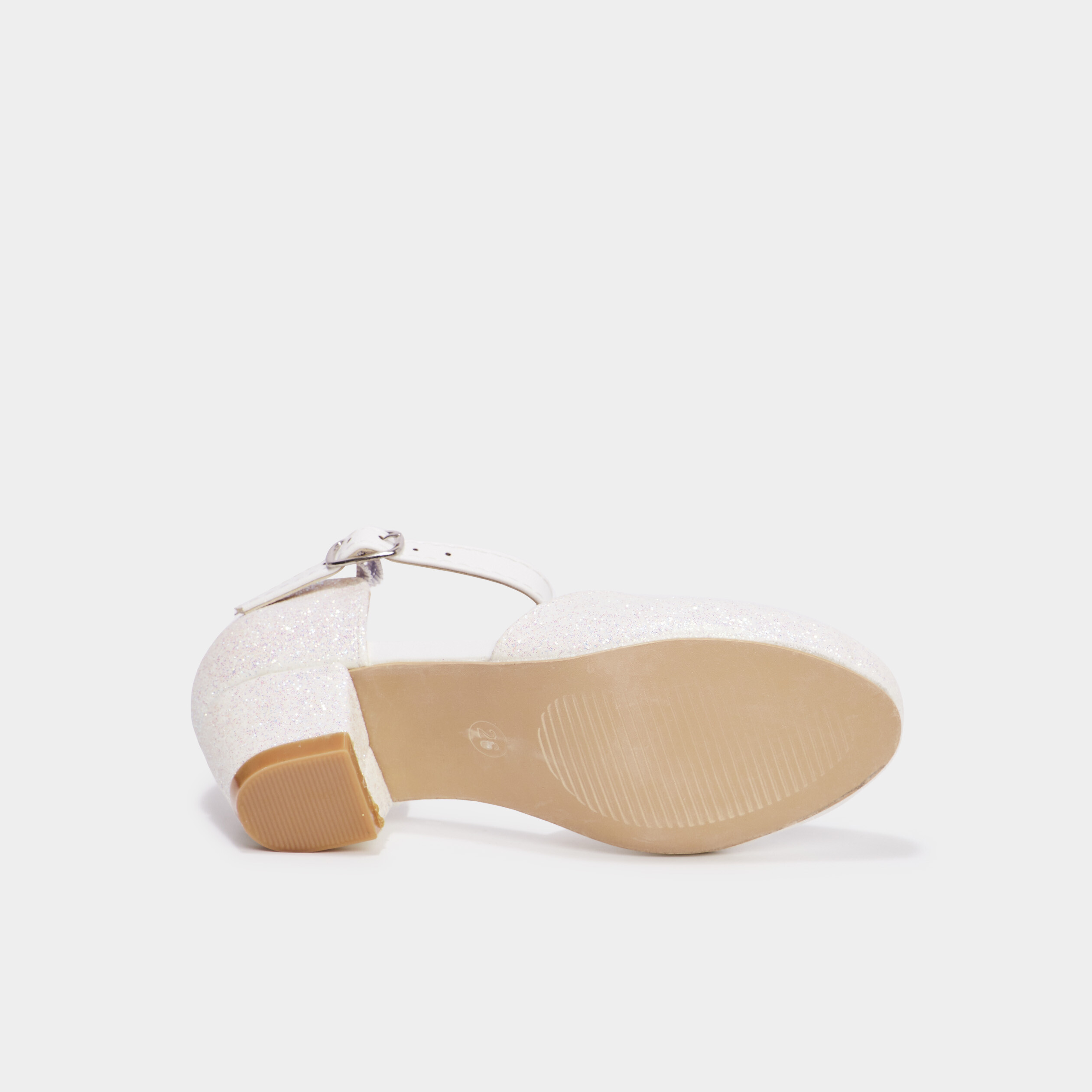 babies a talons paillettes blanc fille Babies à talons paillettes blanc fille