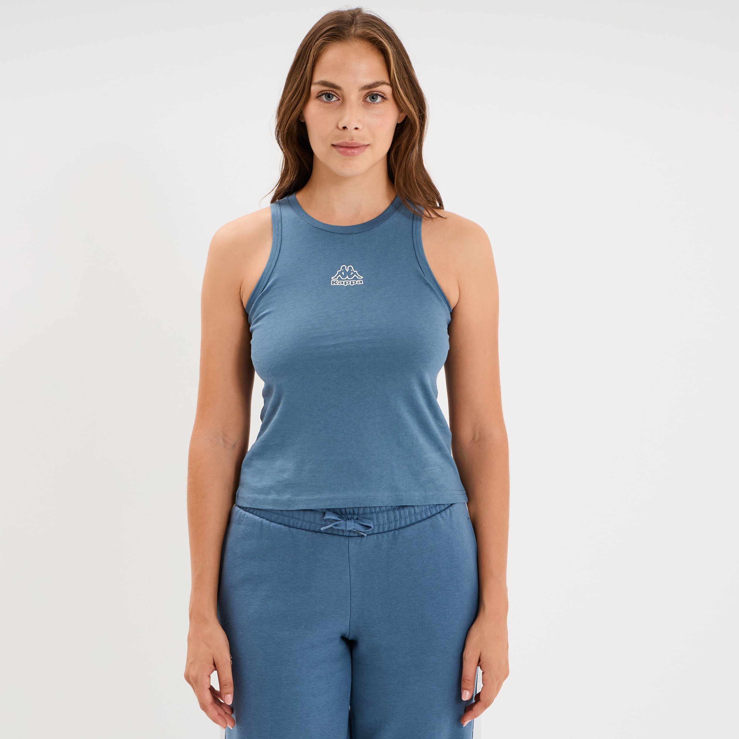 D&eacute;bardeur col rond coton Kappa bleu femme