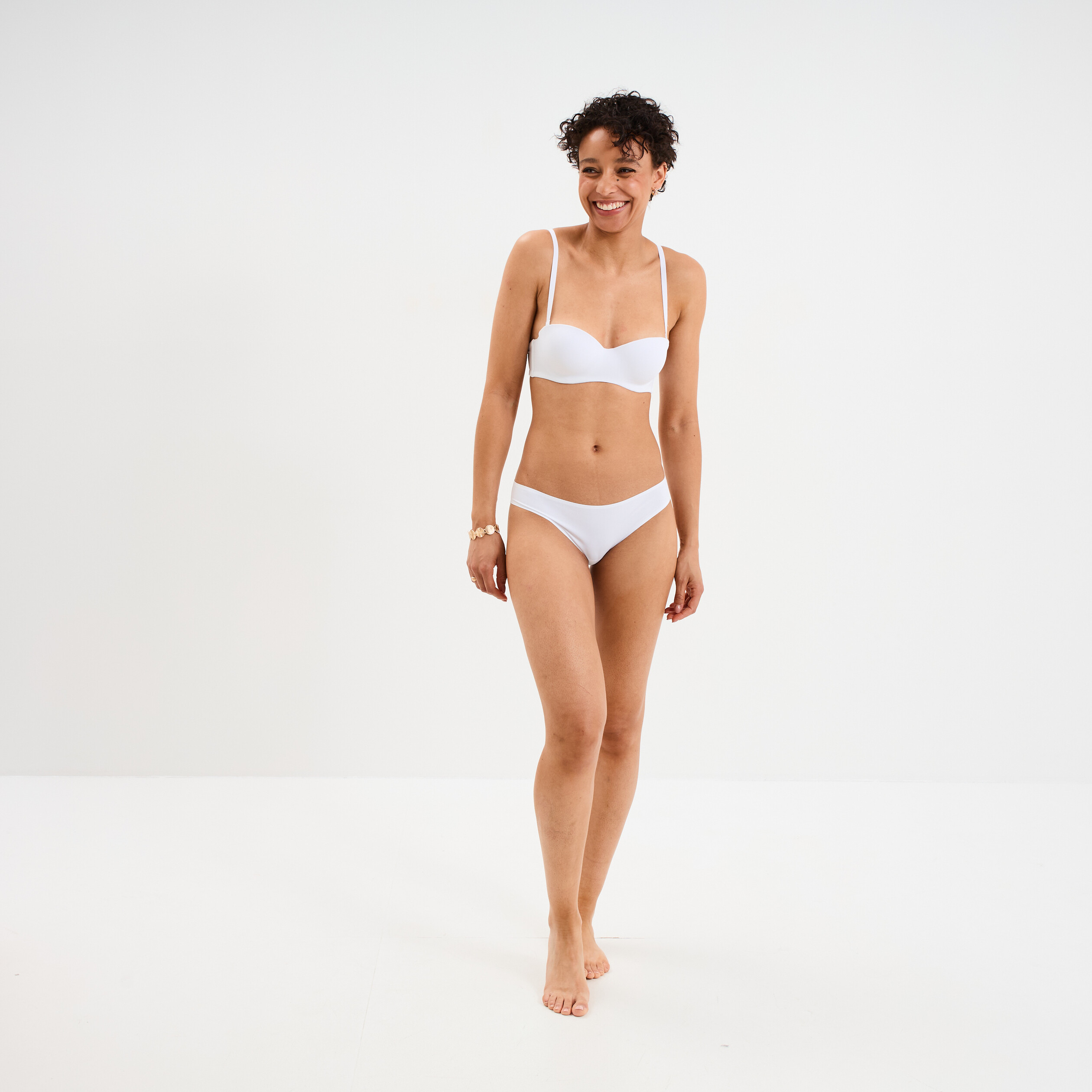 soutien gorge bandeau microfibre blanc femme Soutien-gorge bandeau microfibre blanc femme