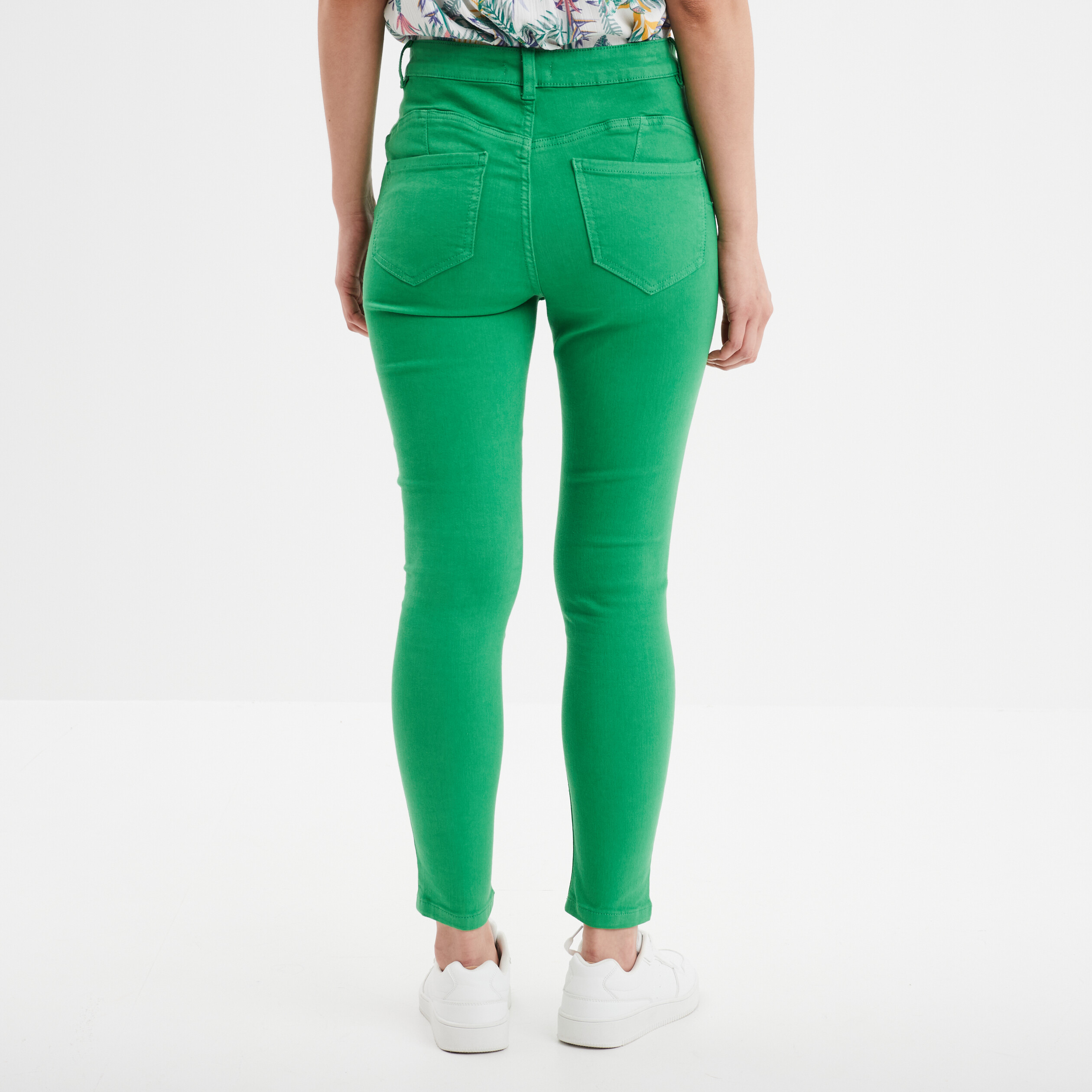 pantalon skinny push up vert femme Pantalon skinny push up vert femme