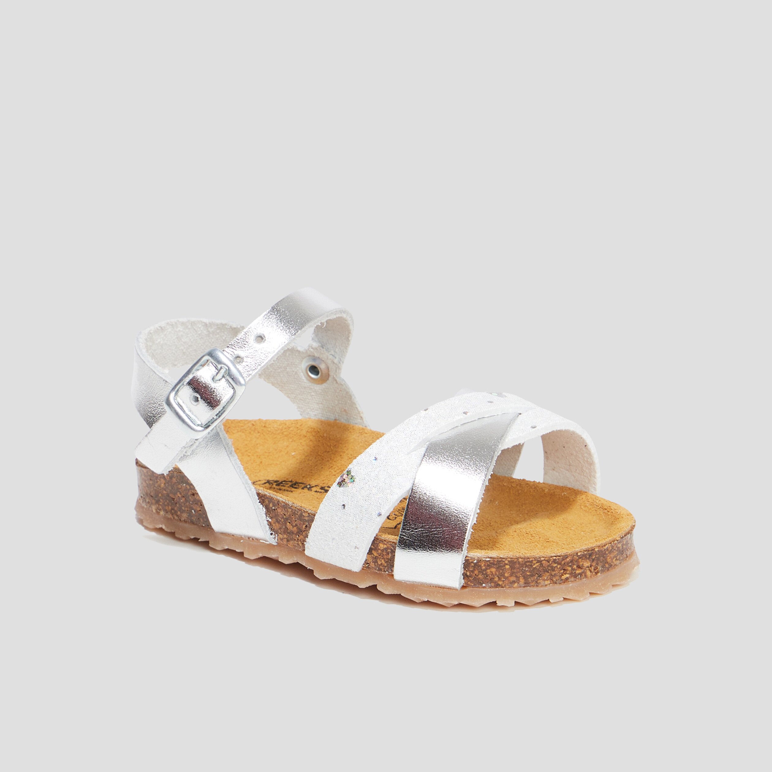 Sandales brides croisees Creeks beige bebe fille La Halle