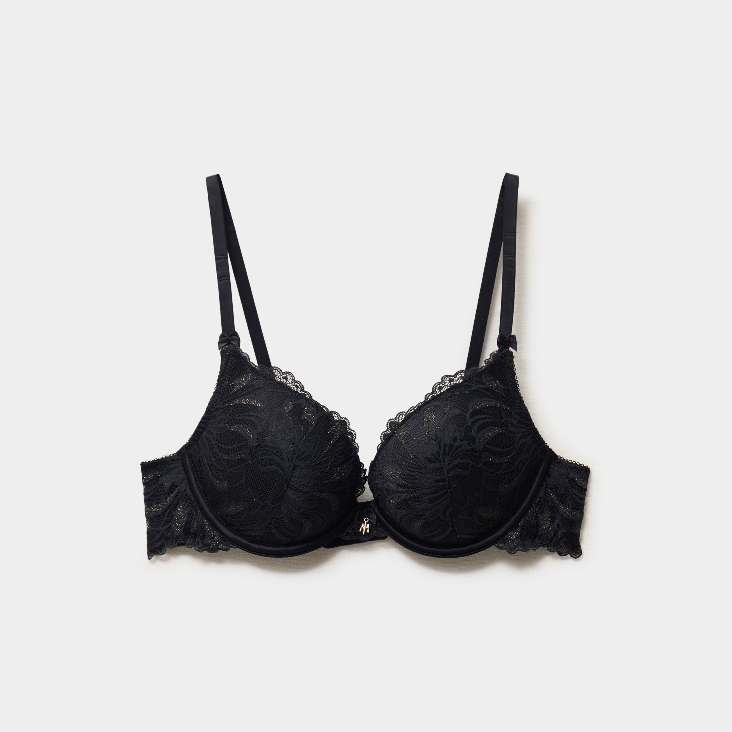 Soutien-gorge maxi push-up dentelle noir femme