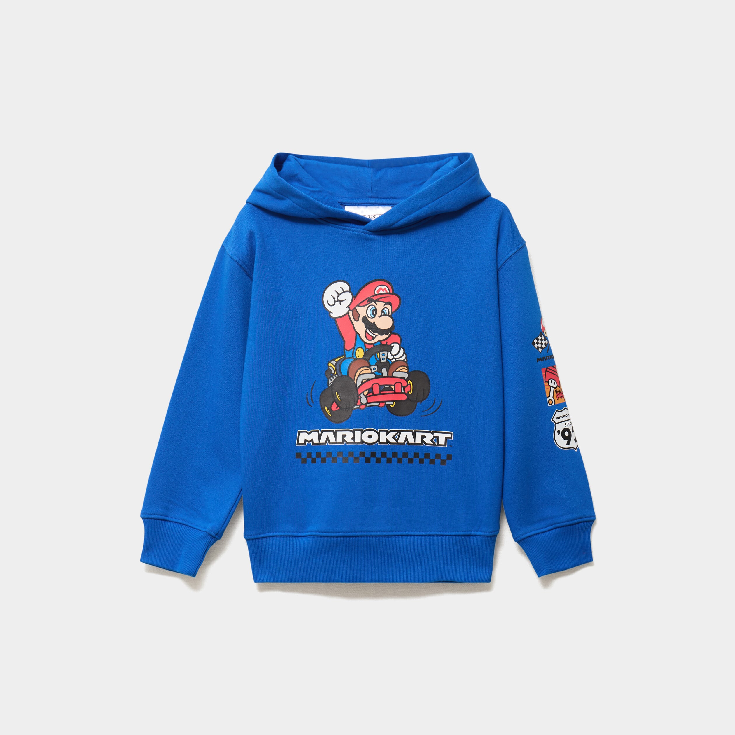 Sweat hoodie &agrave; capuche bleu gar&ccedil;on