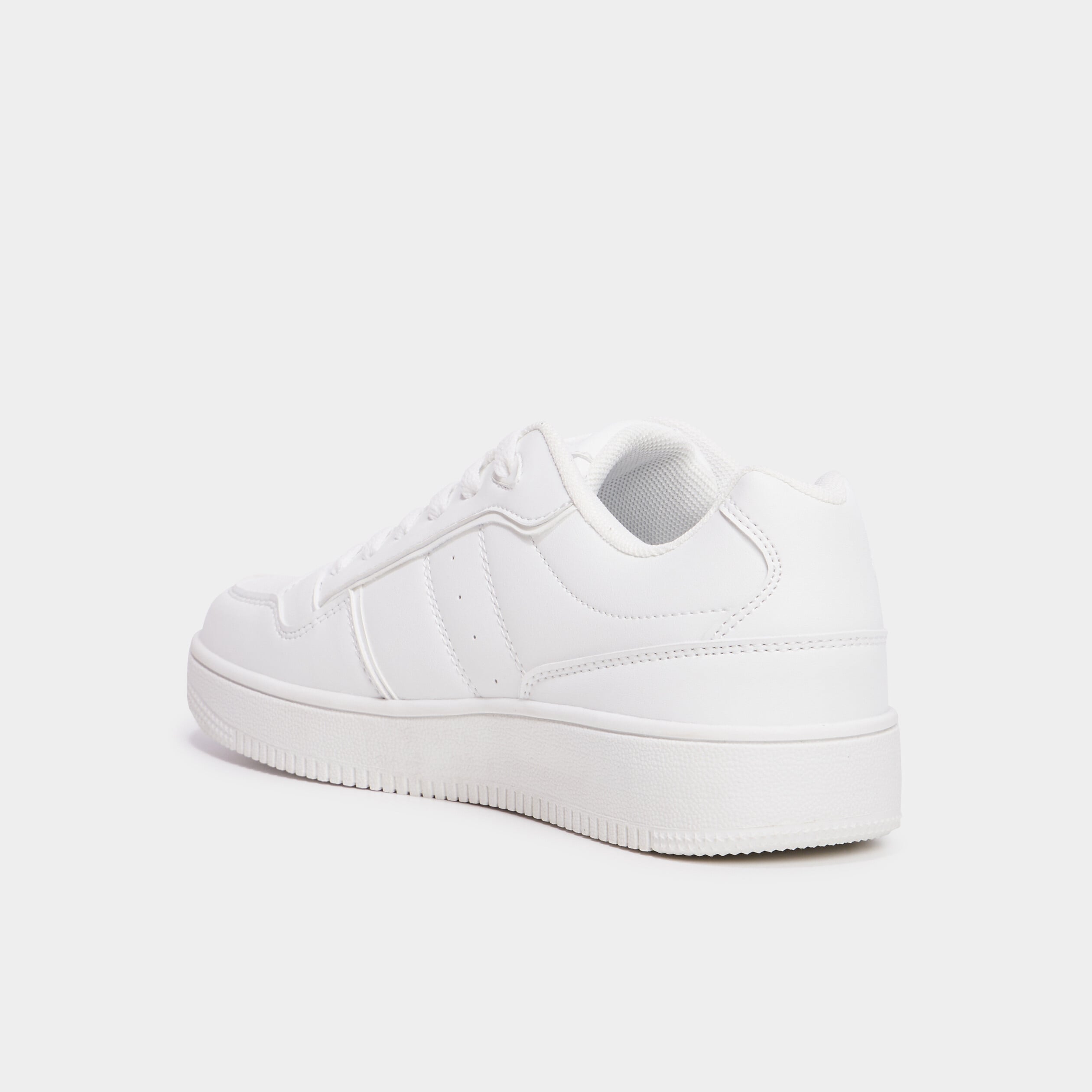 Baskets avec semelle &eacute;paisse blanc femme