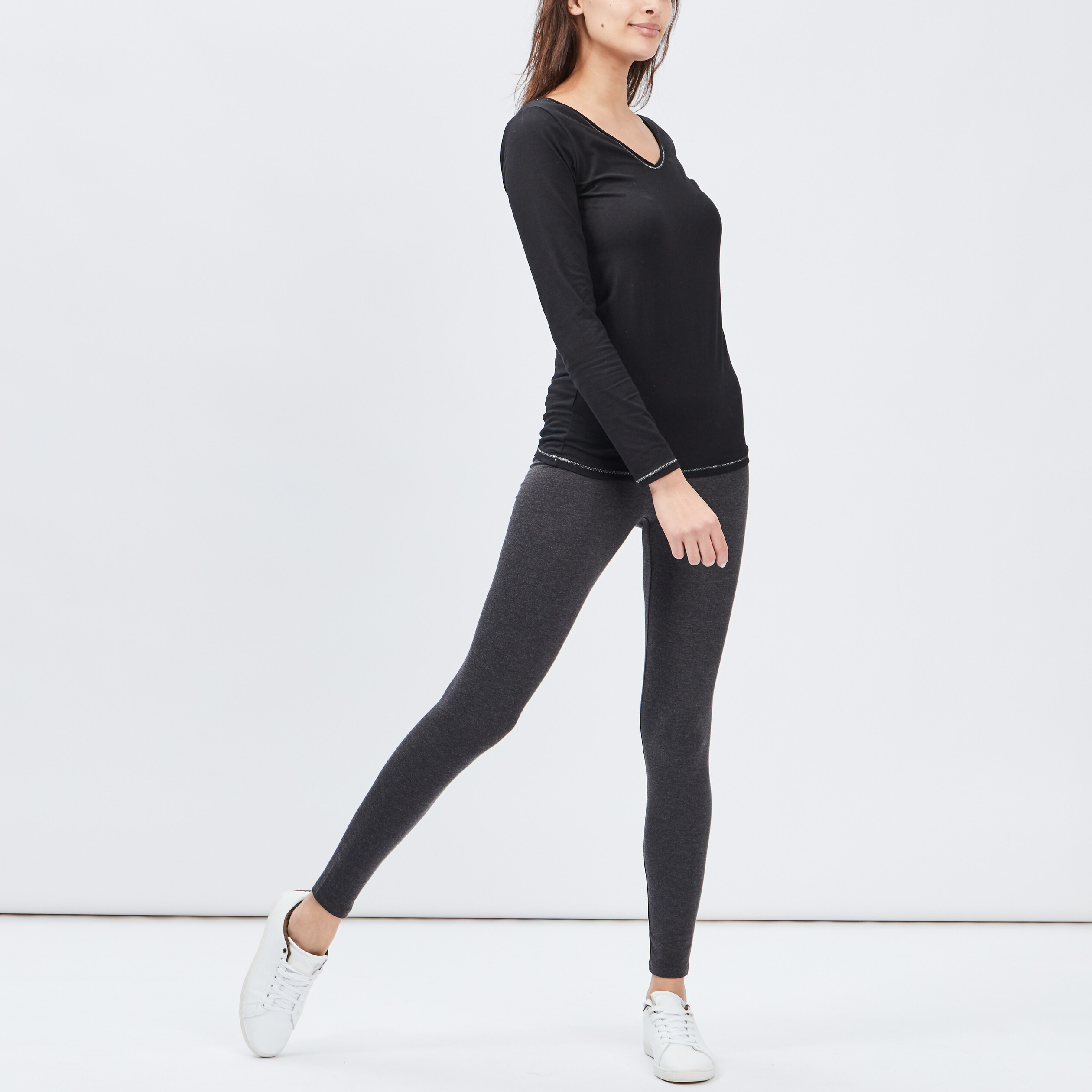 legging gris fonce femme Legging gris foncé femme