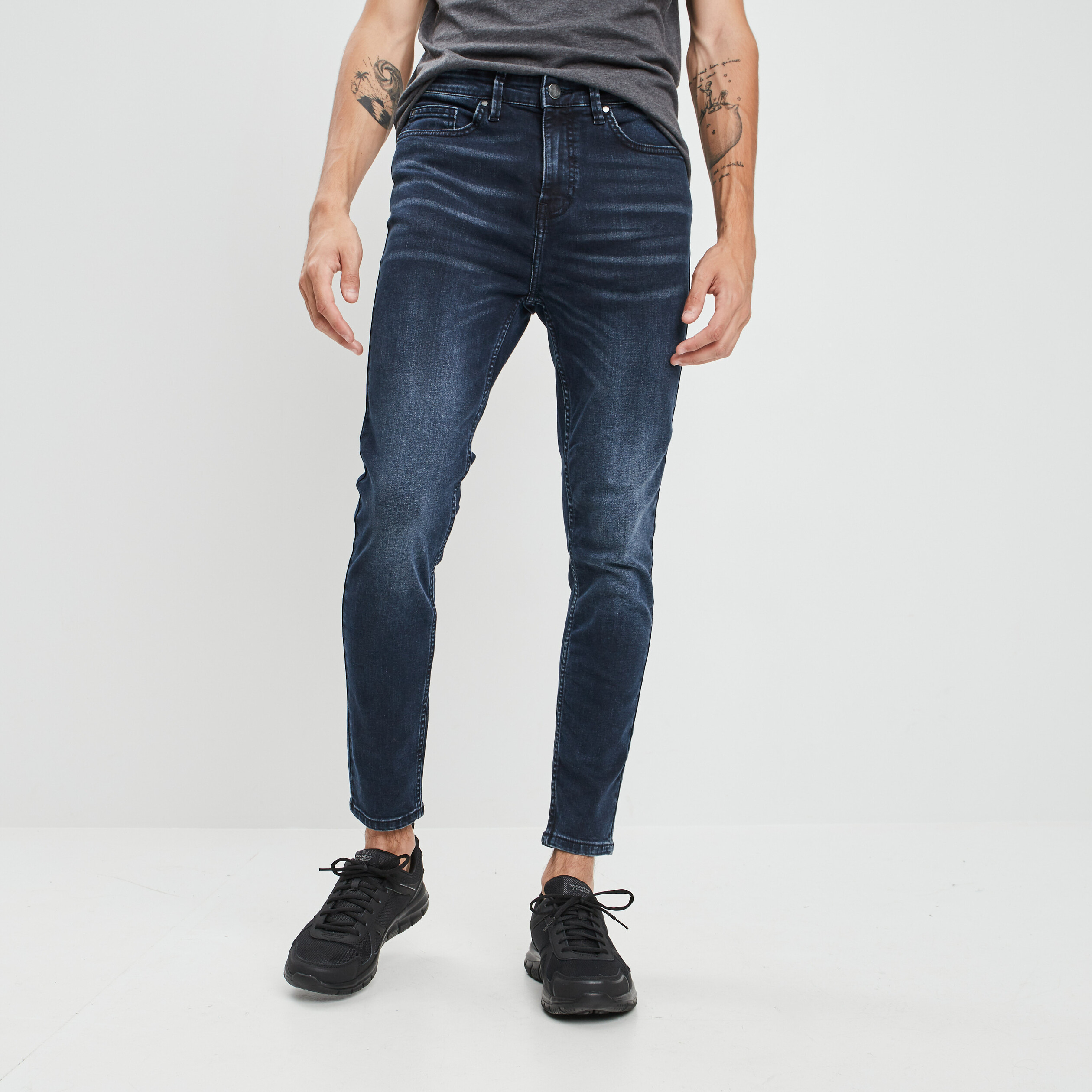jeans skinny denim blue black homme Jeans skinny denim blue black homme