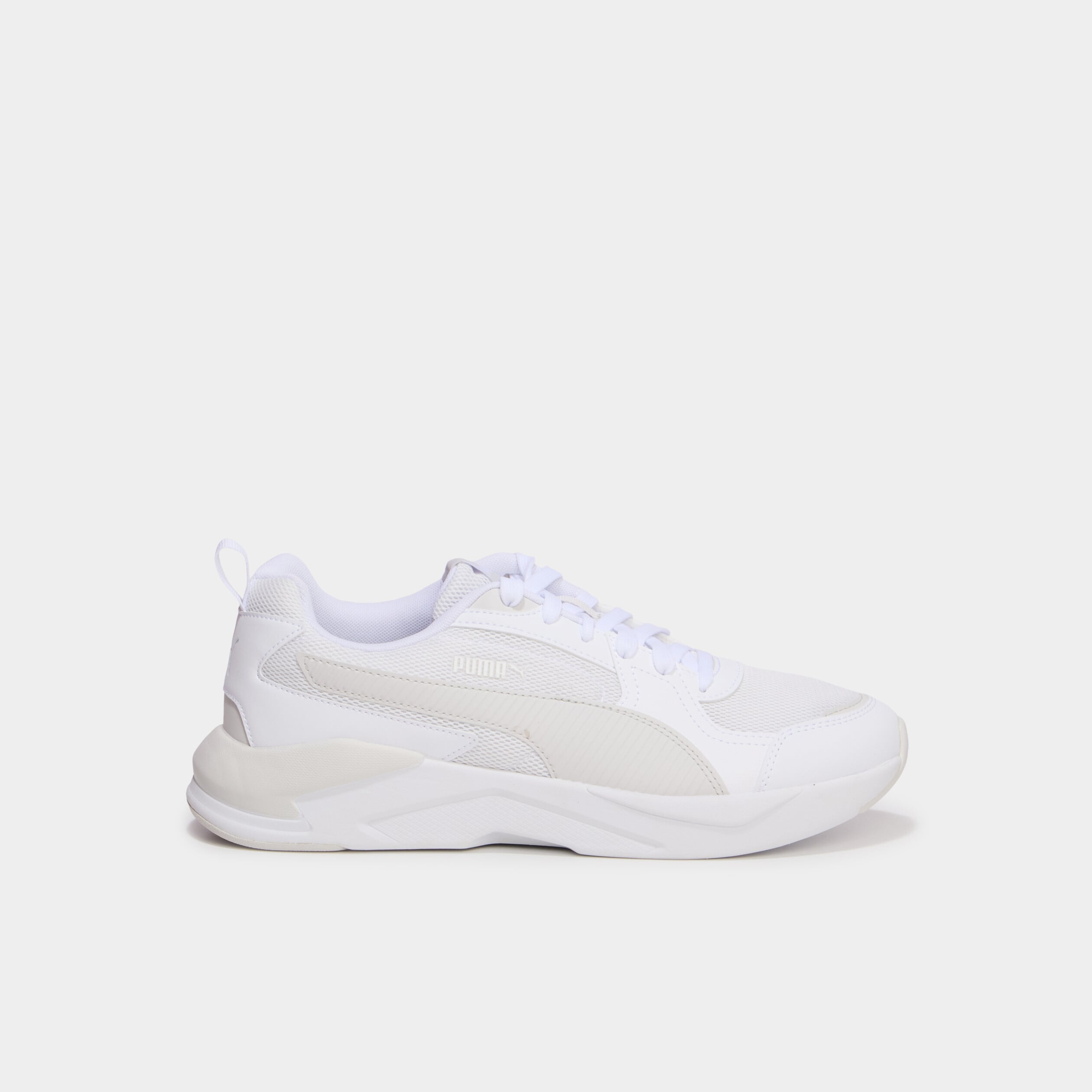 Baskets running &agrave; lacets Puma blanc homme