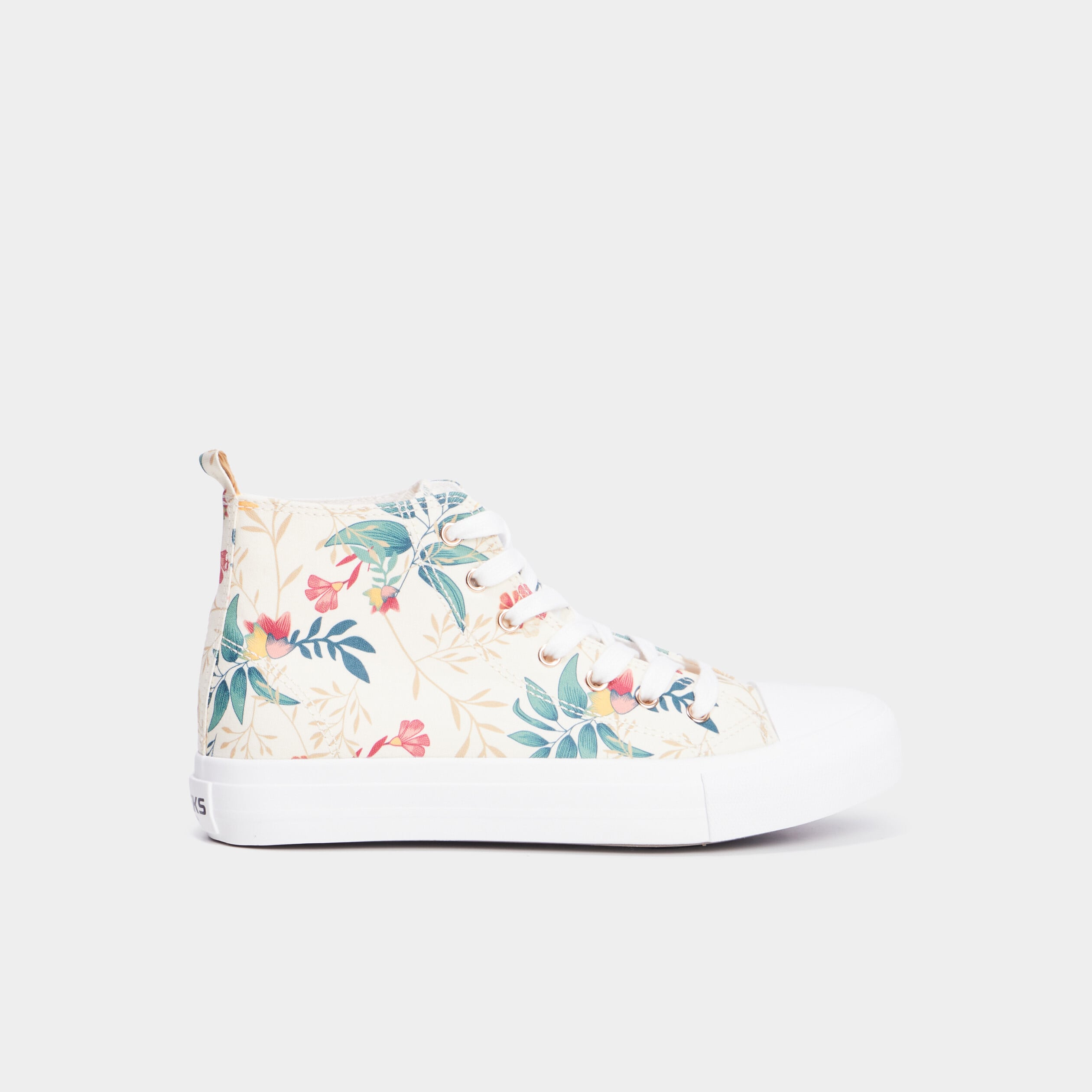 Tennis montantes en toile multicolore femme