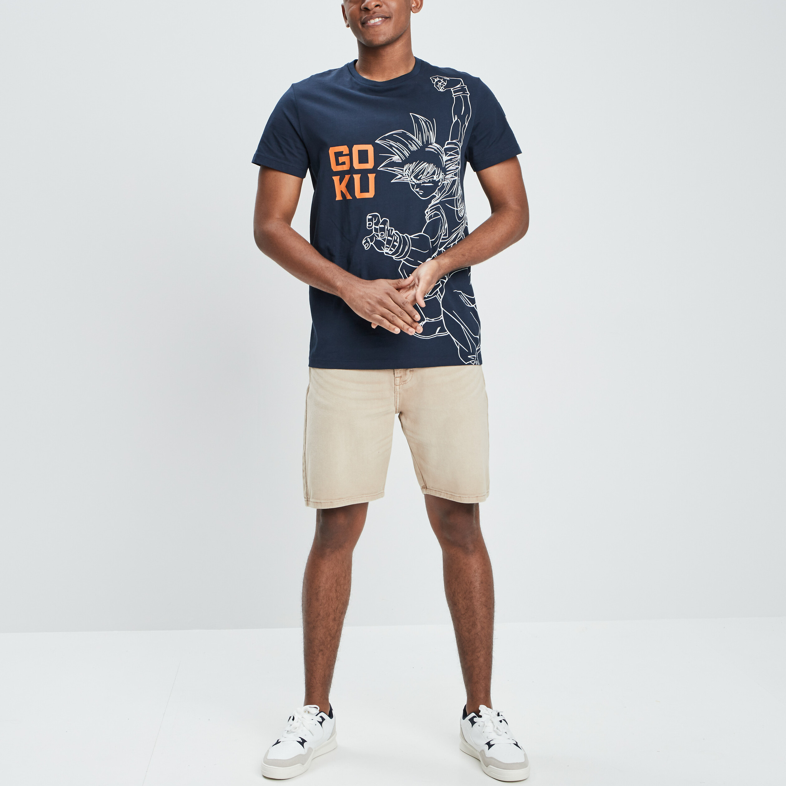 Bermuda coupe droite en coton sable homme