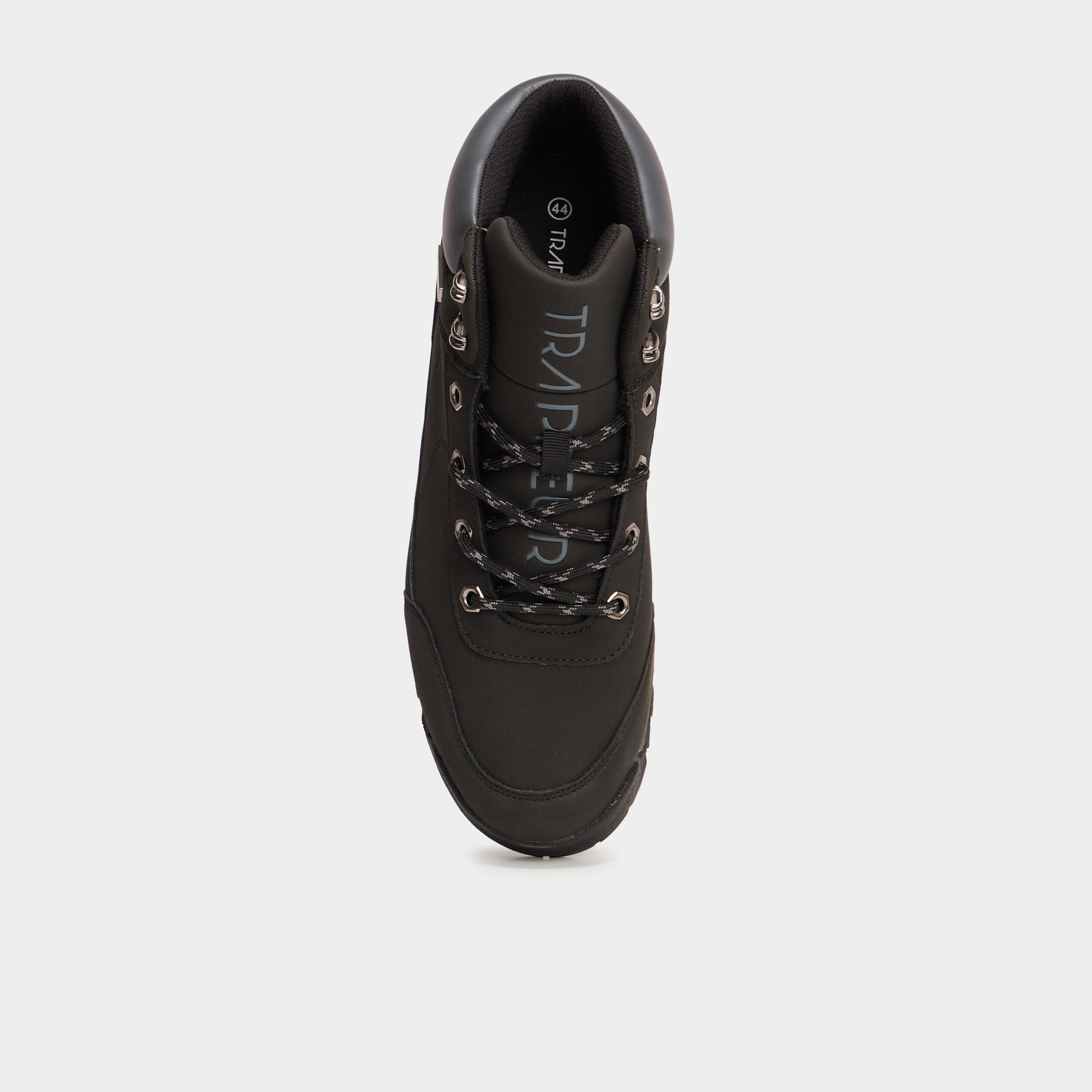 Bottines montantes semelles crant&eacute;es noir homme